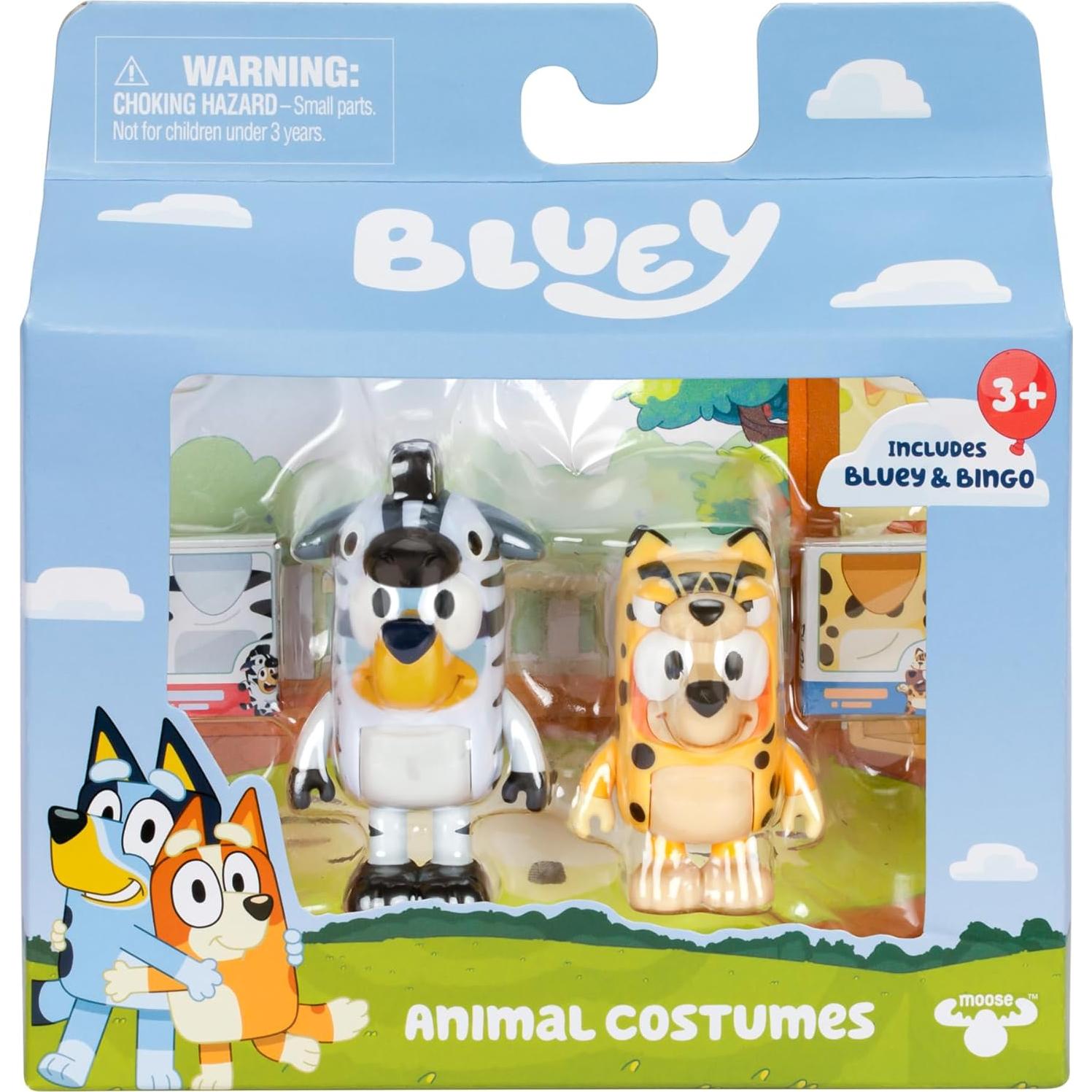 Figuras Bluey 2-Pack Disfraces de Animales 6,35 cm