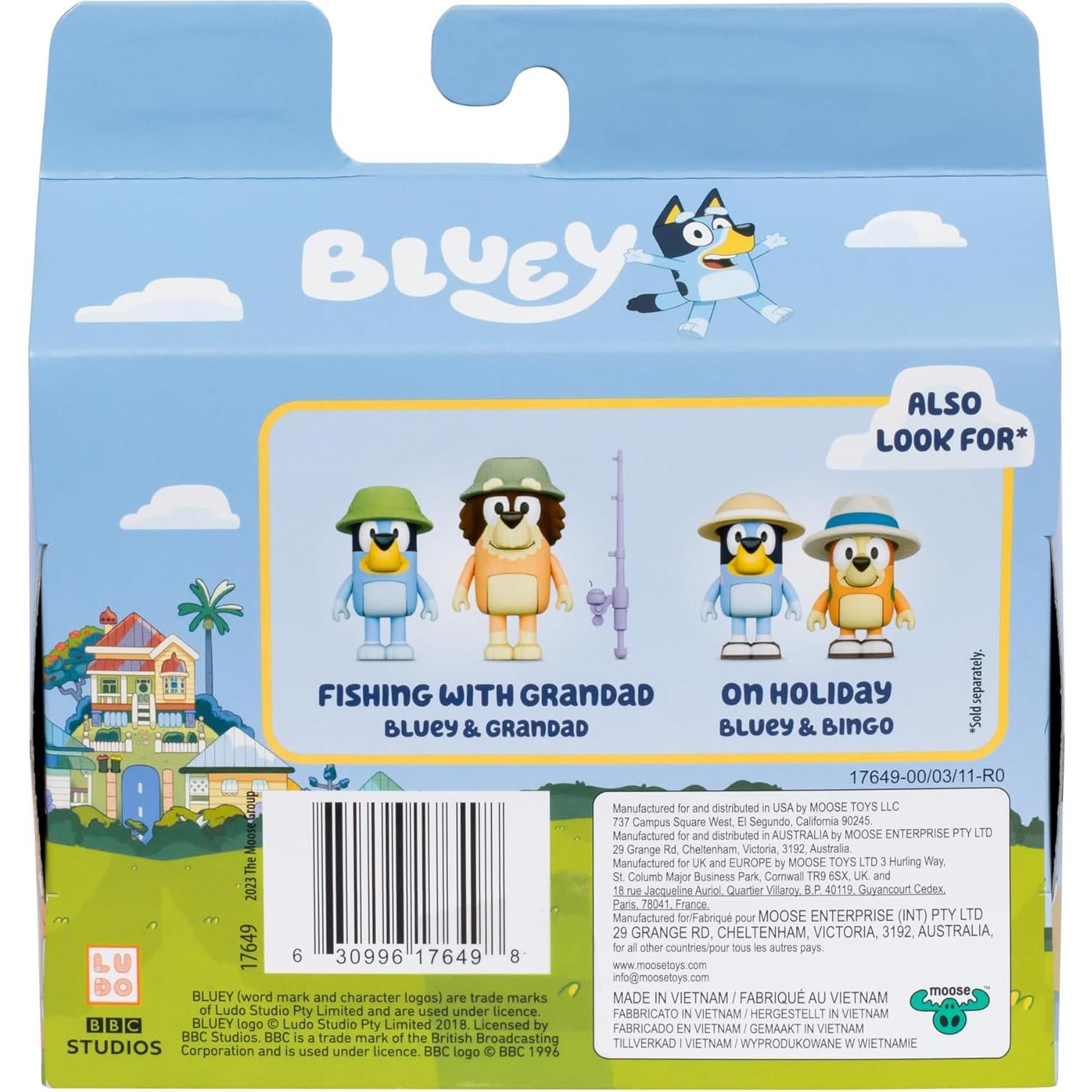 Figuras Bluey 2-Pack Disfraces de Animales 6,35 cm
