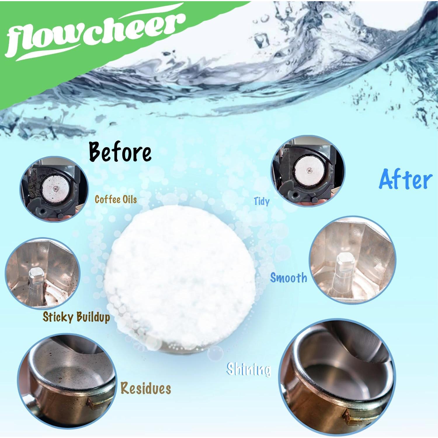 Tabletas Limpiadoras y Desincrustantes Flowcheer 12-Pack