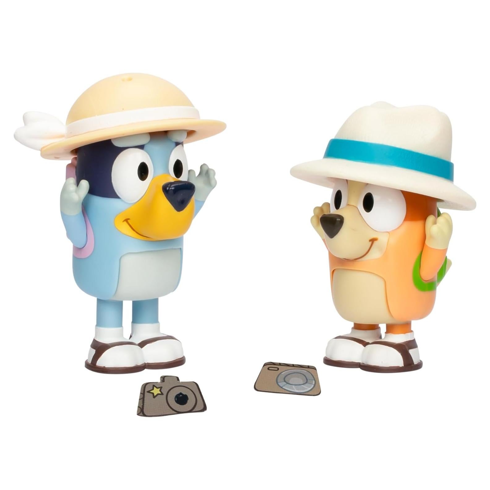 Figuras Bluey 2-Pack De Vacaciones 6.35 cm con Accesorios