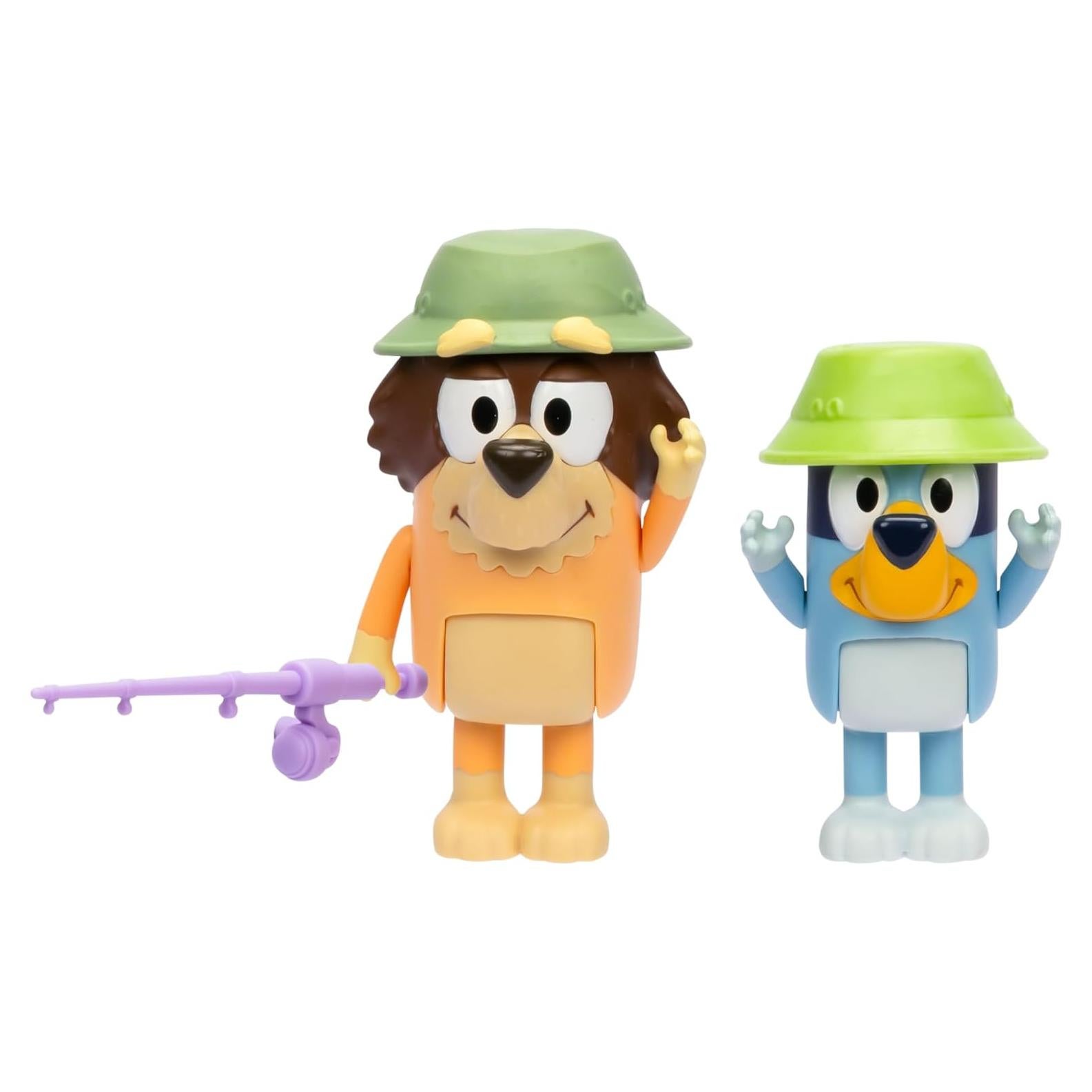 Figura Bluey 2-Pack Pescando con Abuelo 6.35 cm