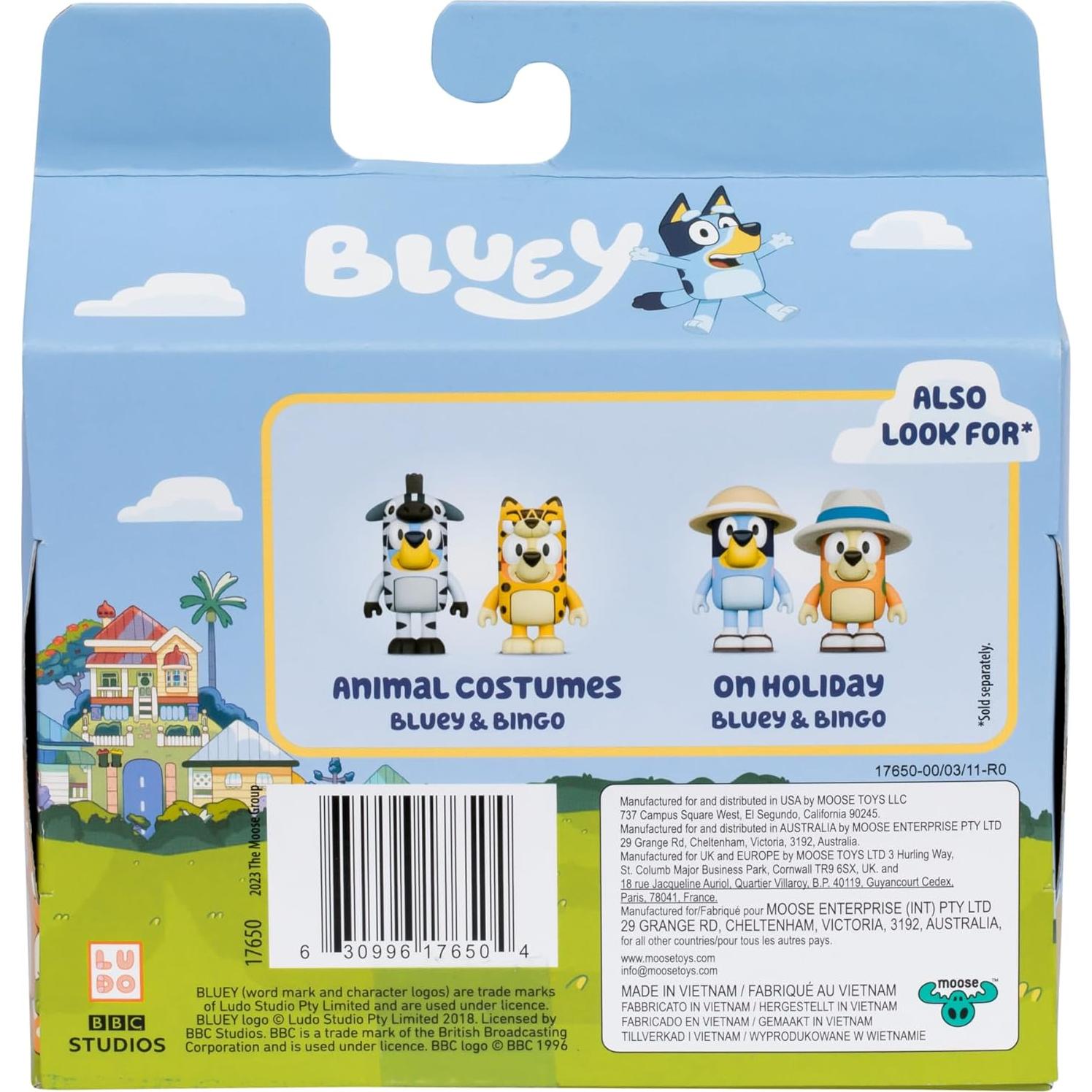 Figura Bluey 2-Pack Pescando con Abuelo 6.35 cm