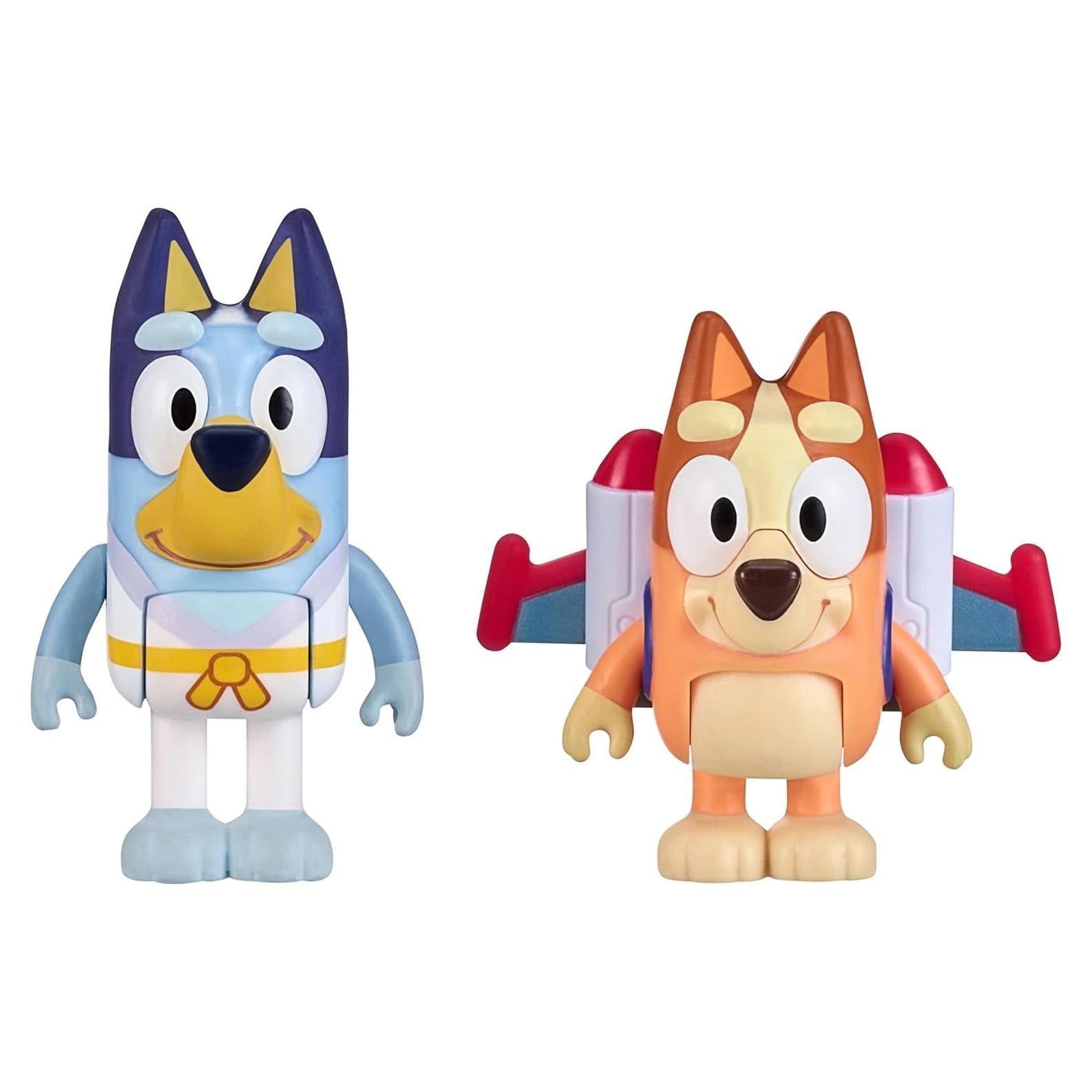 Figuras Bluey 2-Pack Héroes de Acción 6.35 cm con Accesorios