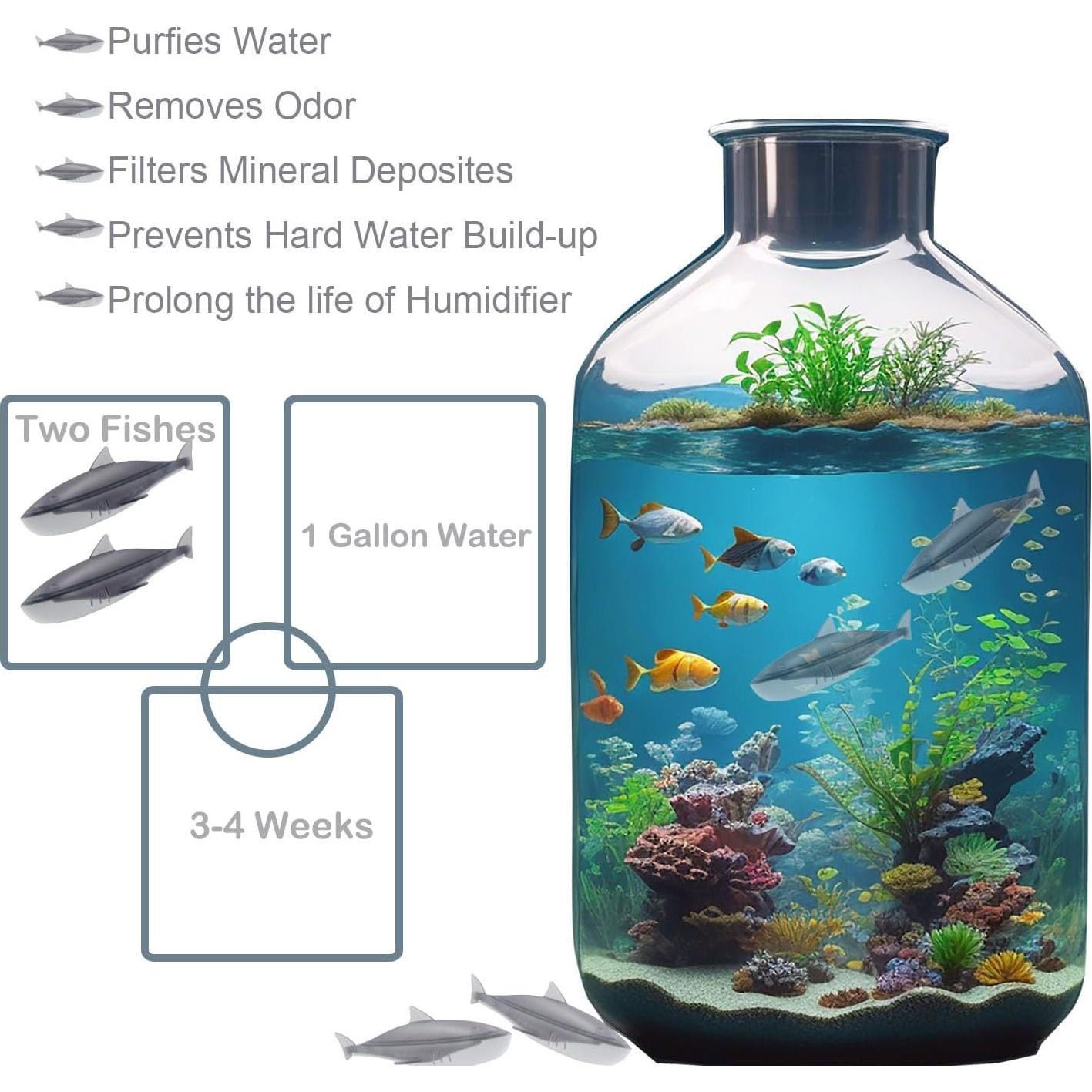 Limpiador de Humidificador HIHEPA 6 Paquetes Tiburón Gris