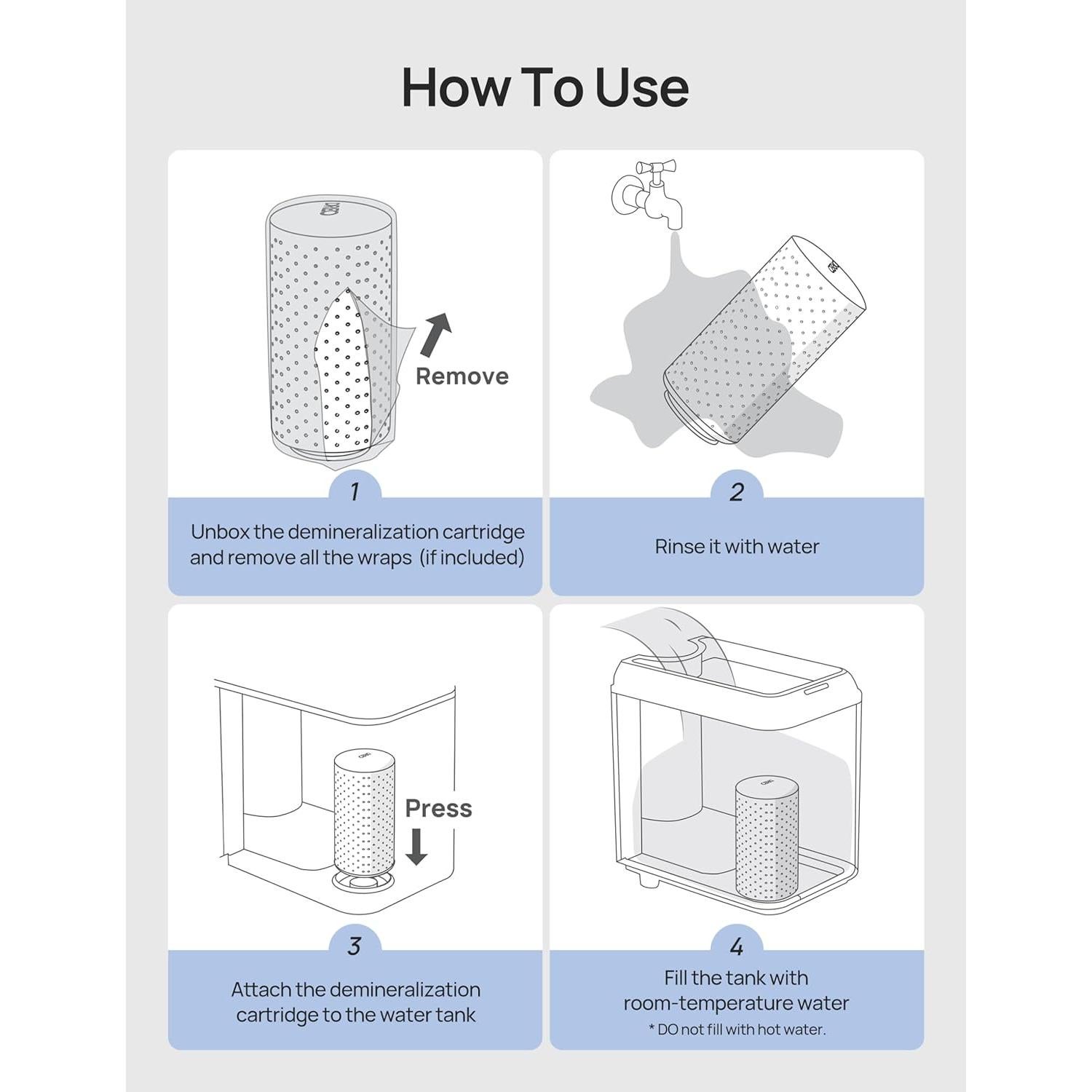 Cartucho de Desmineralización Dreo 3-Pack para Humidificadores