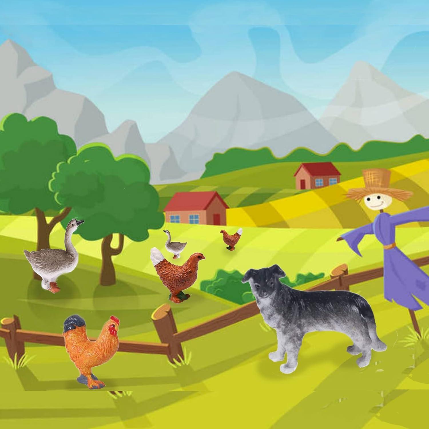 15 Piezas Figuras de Animales de Granja Yowlieu - Juguetes Educativos