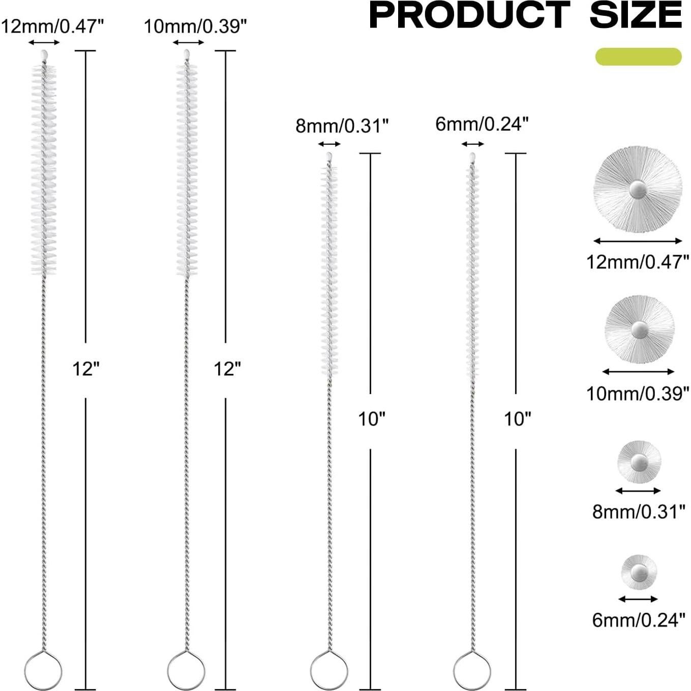 Juego de 8 Cepillos Limpiadores de Pajitas BRUSH FAMILY 30.48 cm