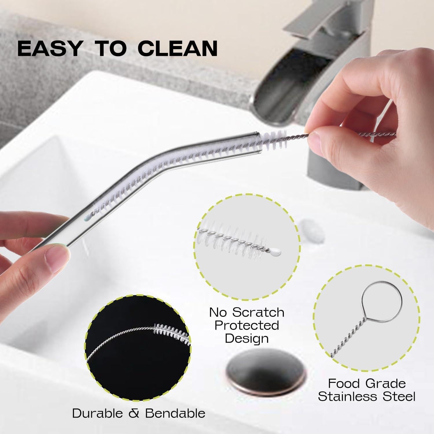 Juego de 8 Cepillos Limpiadores de Pajitas BRUSH FAMILY 30.48 cm