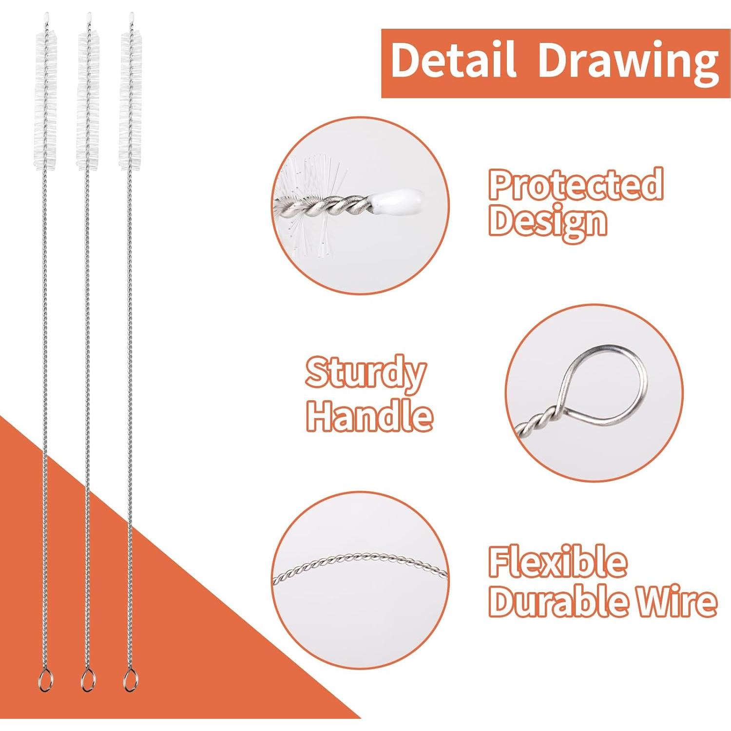 Cepillo Limpiador de Popotes YETI KEUYE 30 cm Acero Inoxidable