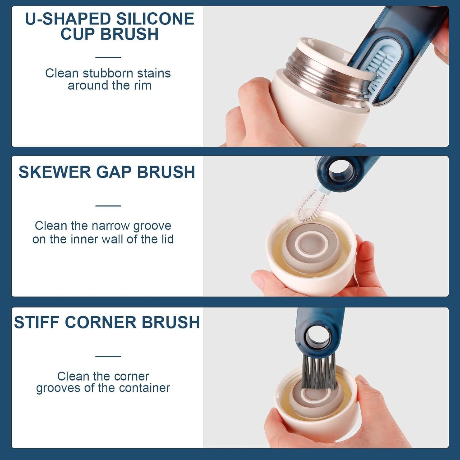 Cepillo de limpieza multifuncional 3 en 1 Genérico - 3 piezas