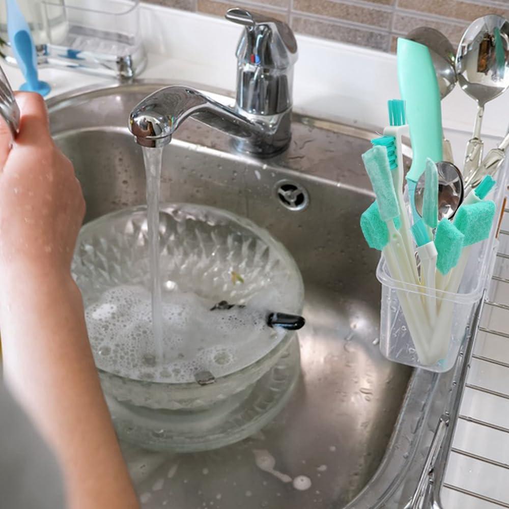 YuCool Ice Machine Cleaning Tools,8Pcs Ice Maker Cleaning Brush Set with 2Pcs Drain Pipe Brush Nylon Bristles and 2Pcs Long Straw Brush