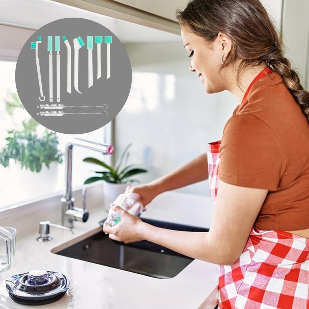 YuCool Ice Machine Cleaning Tools,8Pcs Ice Maker Cleaning Brush Set with 2Pcs Drain Pipe Brush Nylon Bristles and 2Pcs Long Straw Brush