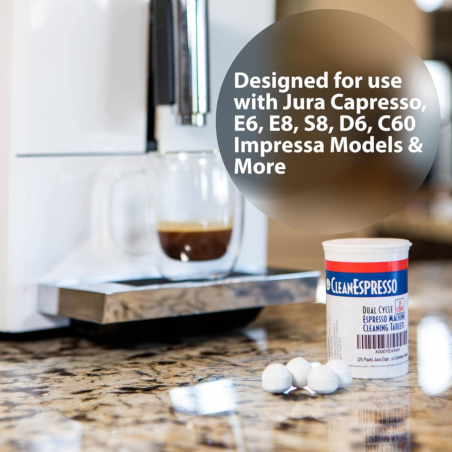 Tabletas de Limpieza CleanEspresso para Cafeteras Jura - 25 Unidades