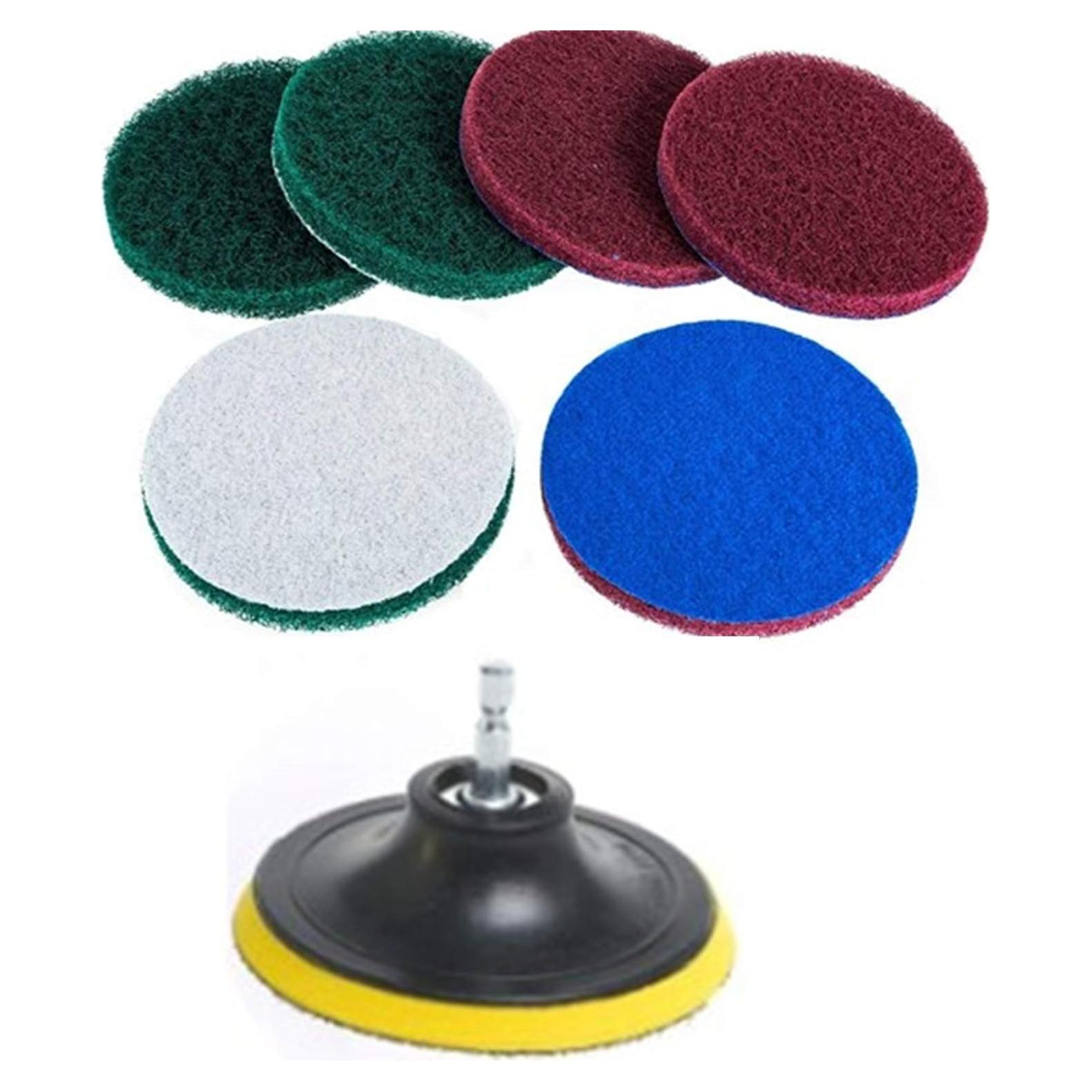 Cepillo de Azulejos HUAWELL 4" con 6 Almohadillas de Fregado