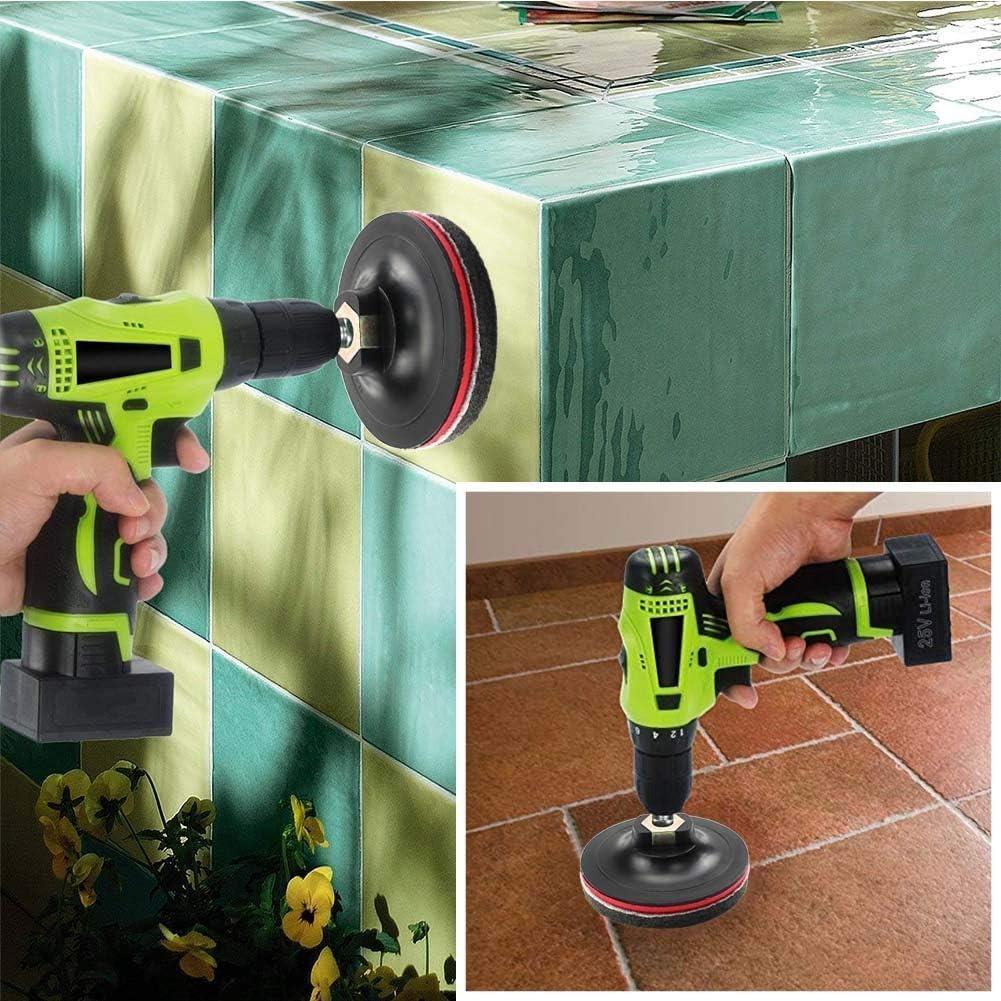 Cepillo de Azulejos HUAWELL 4" con 6 Almohadillas de Fregado