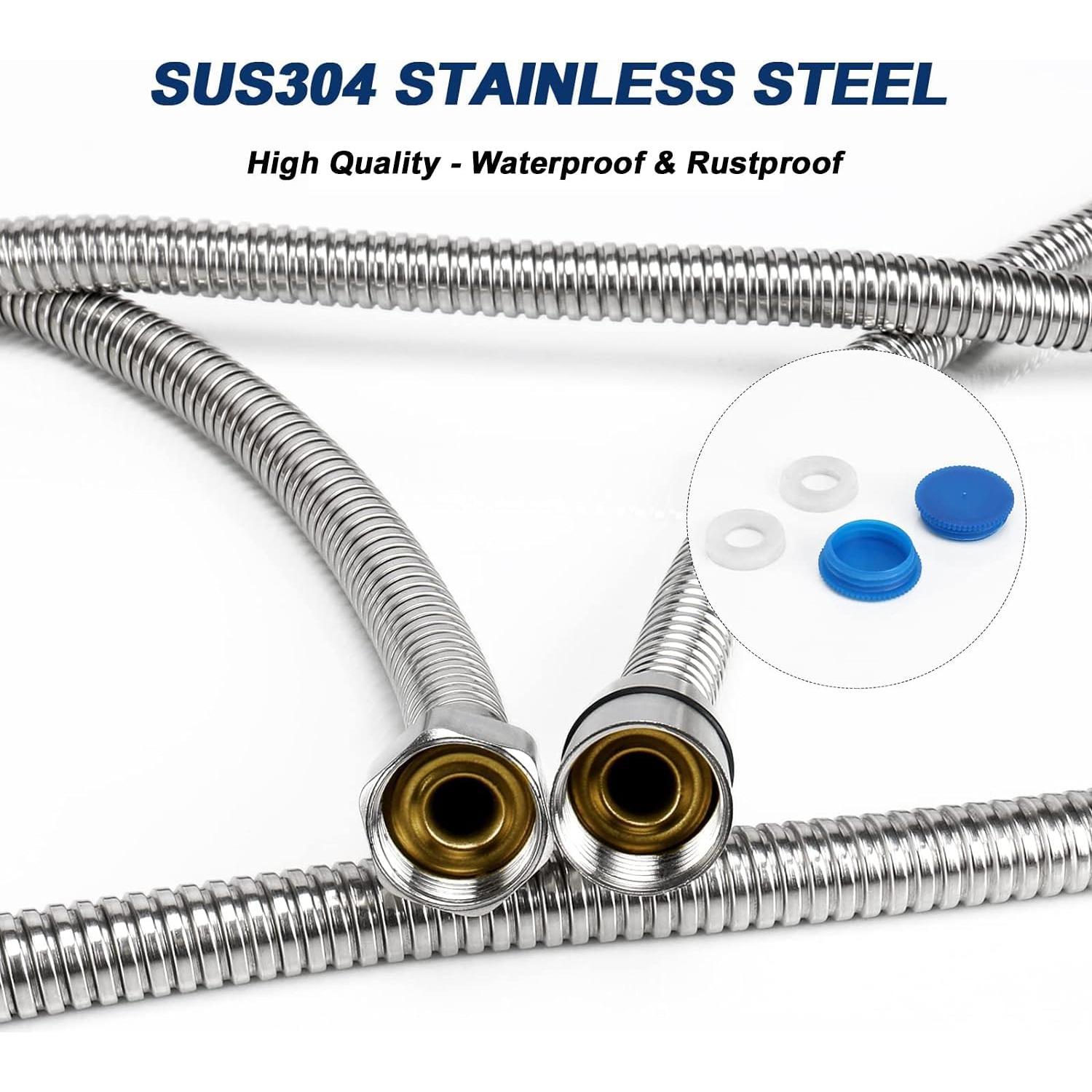 Manguera de Ducha de Mano NearMoon 200 cm Acero Inoxidable Cromado