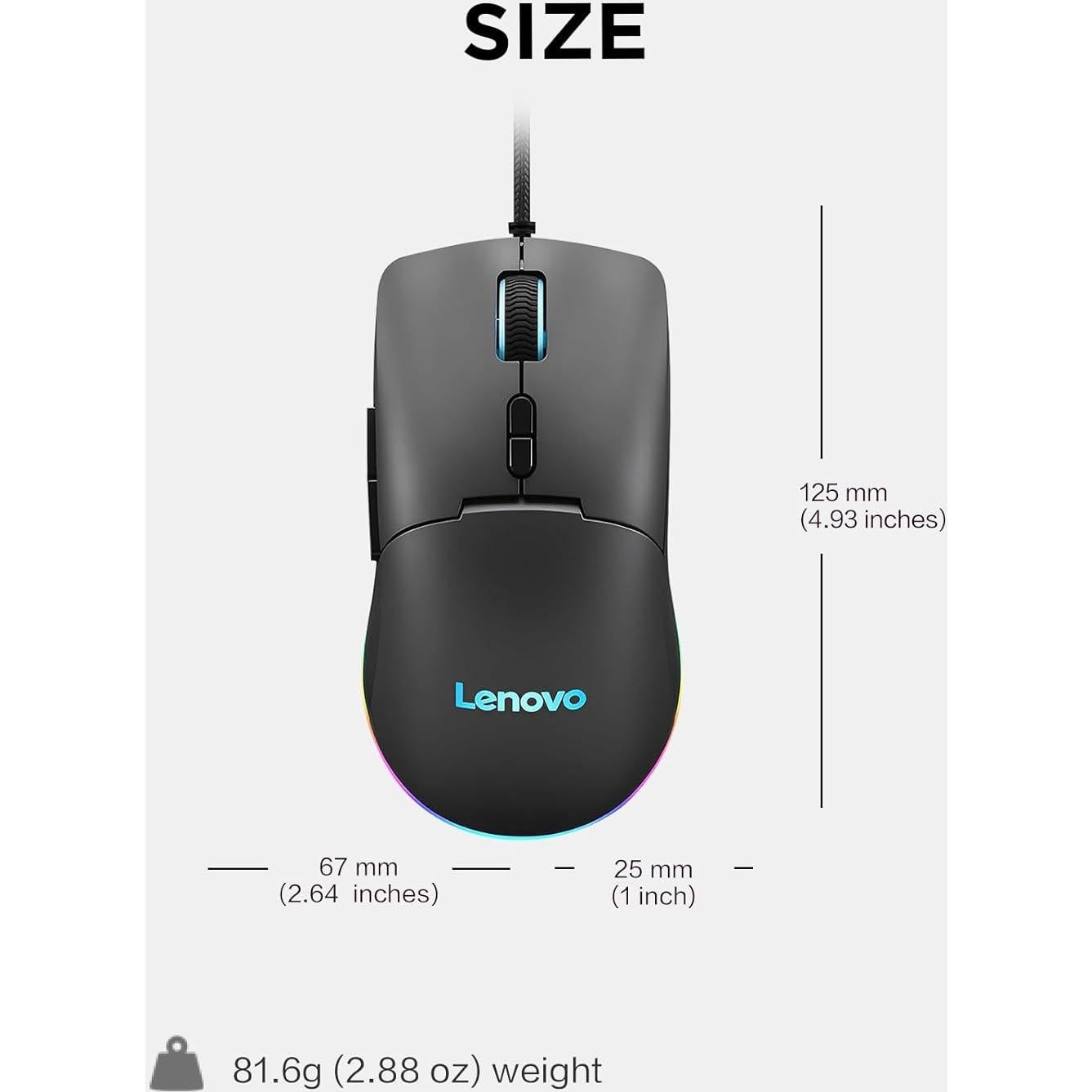 Ratón Gaming Lenovo M210 RGB 8000 DPI 7 Botones Programables