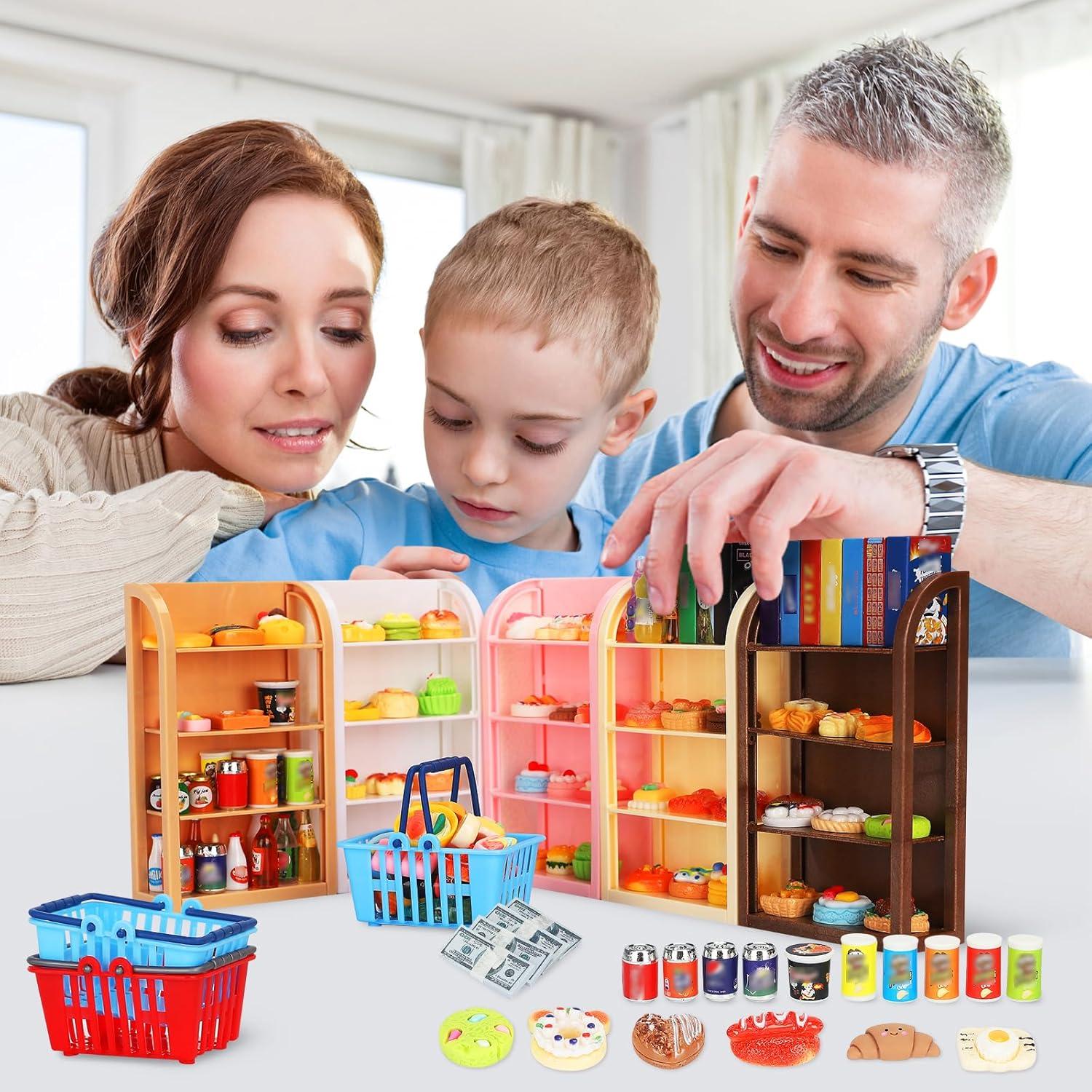 170 Piezas Miniaturas Estantes Supermercado Kapeiluo Juguete