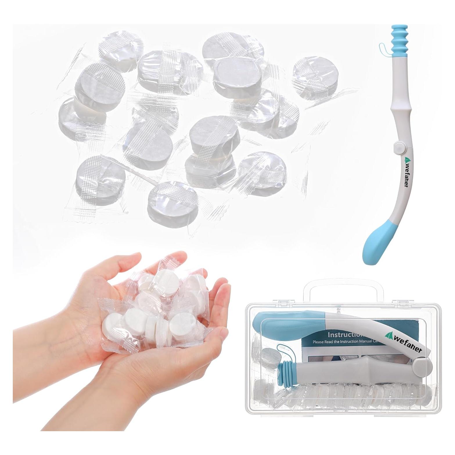 Herramienta de Limpieza de Inodoro Plegable Wefaner + 20 Toallas