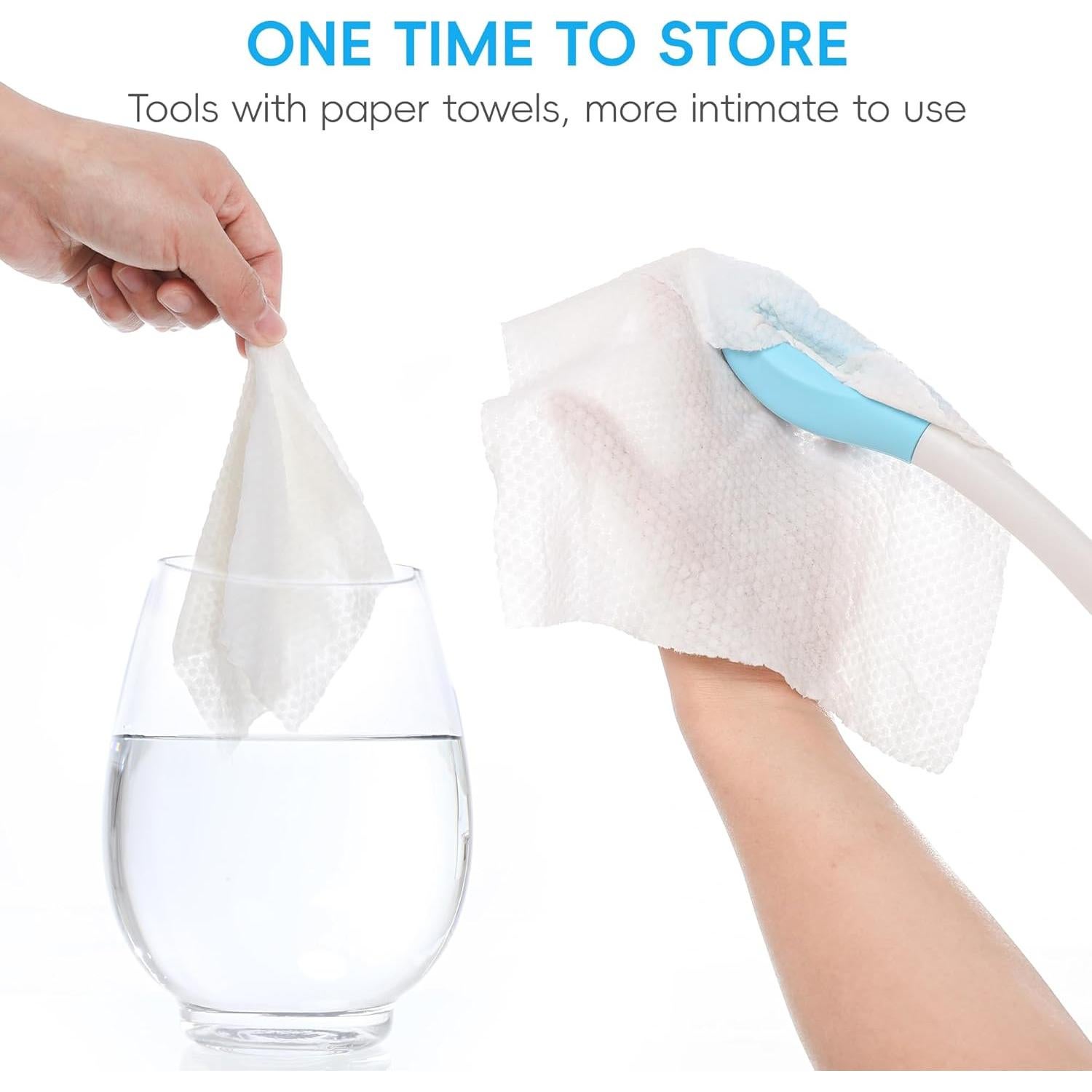 Herramienta de Limpieza de Inodoro Plegable Wefaner + 20 Toallas