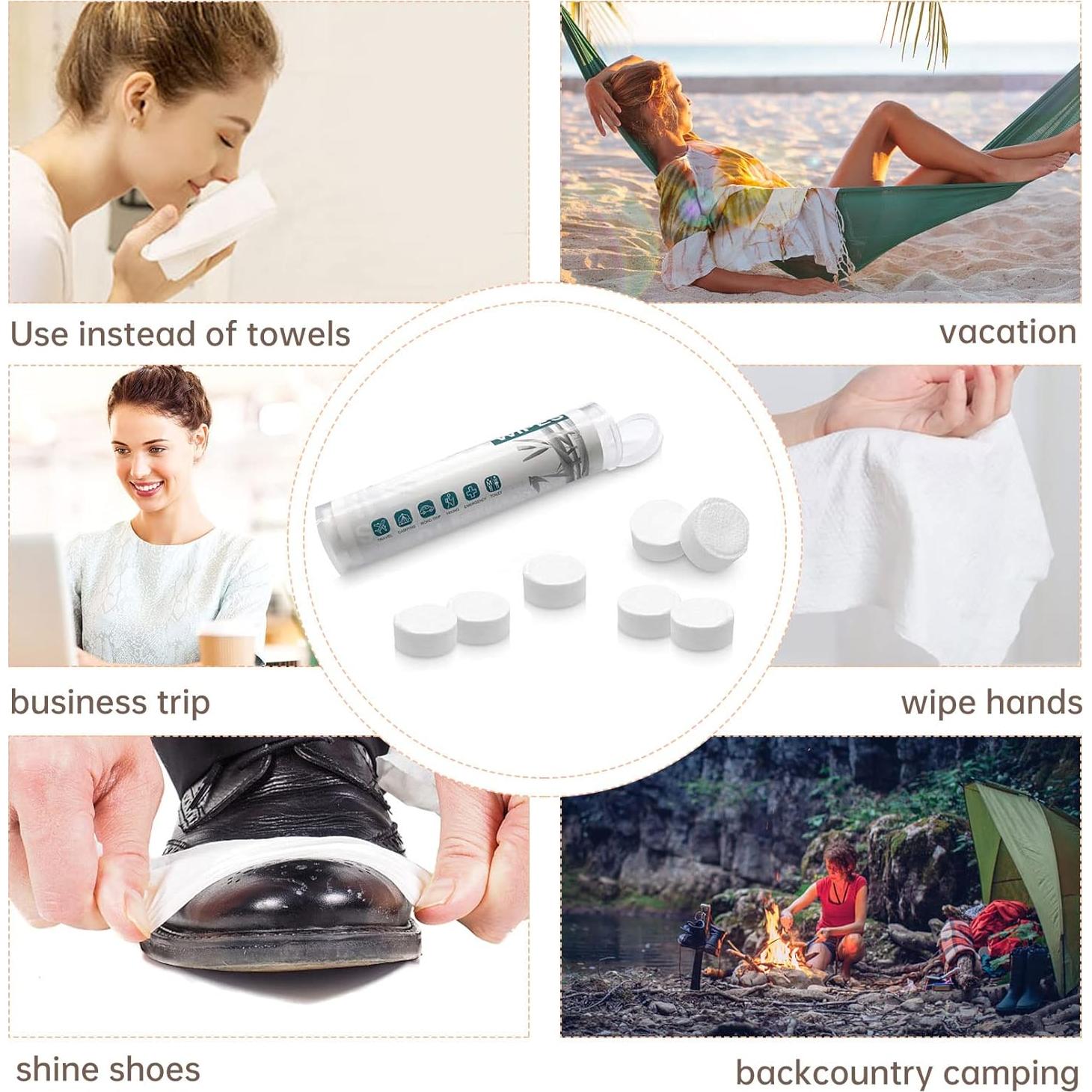 Toallitas Comprimidas de Algodón NANASO - Paquete de 100