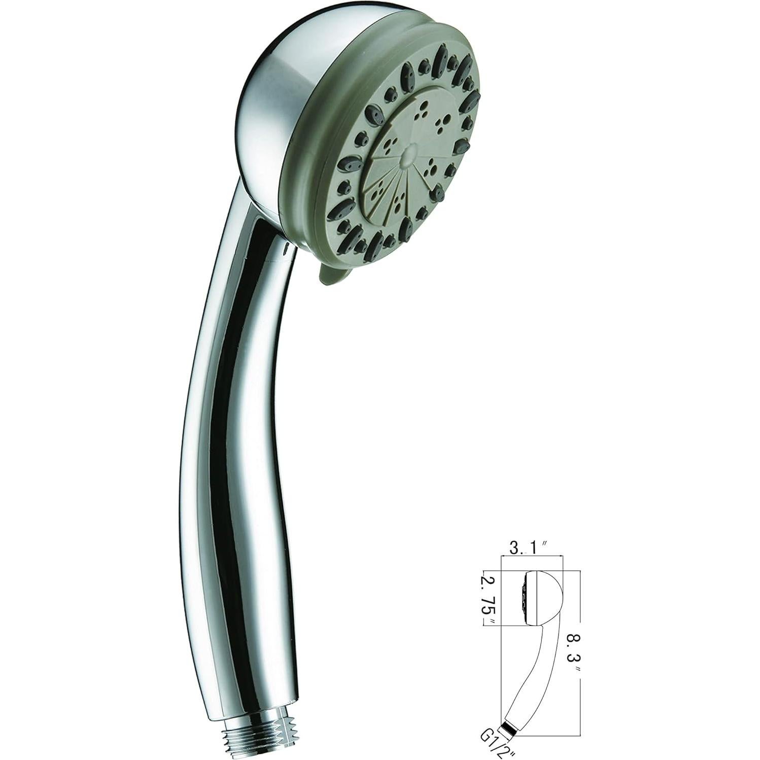 Cabezal de Ducha Doble Ana Bath 3 Funciones Cromado 1.52m