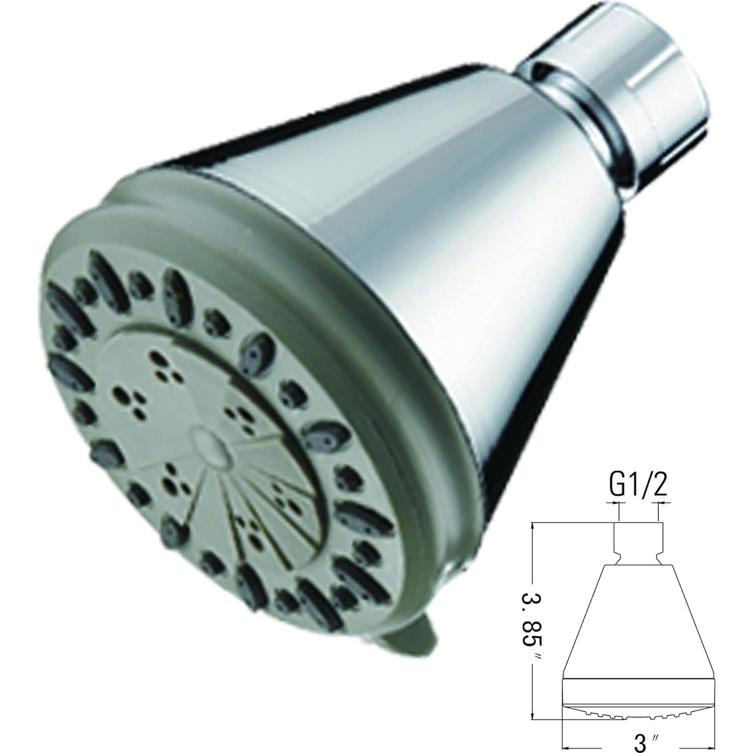 Cabezal de Ducha Doble Ana Bath 3 Funciones Cromado 1.52m