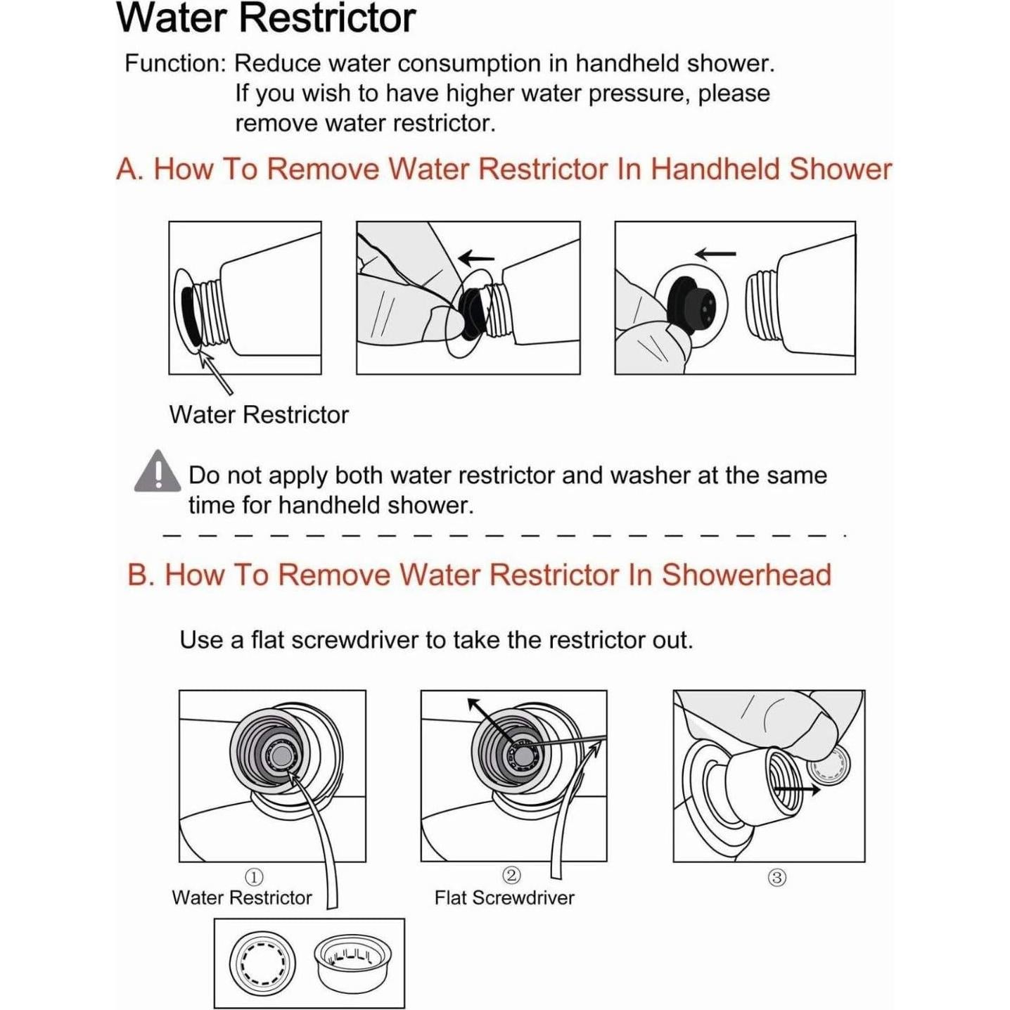 Cabezal de Ducha Doble Ana Bath 3 Funciones Cromado 1.52m
