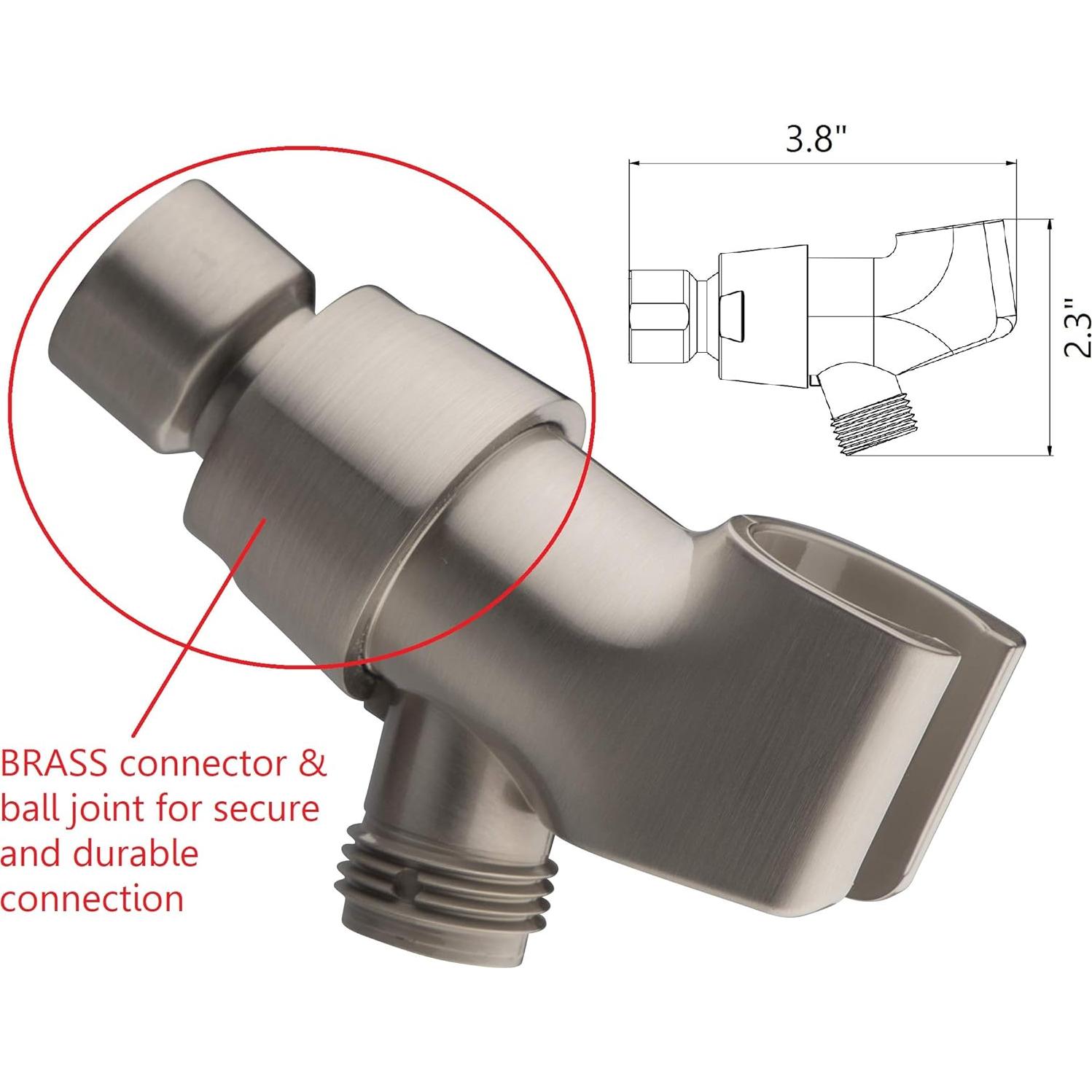 Cabezal de ducha de mano Ana Bath 5 funciones 5" níquel cepillado