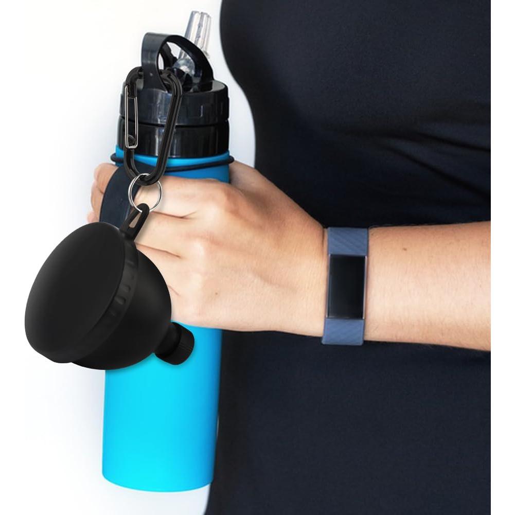 Juego de 4 Embudos de Proteína LOQJSS Portátil con Mosquetón