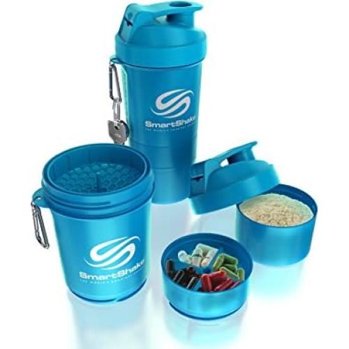 Botella Mezcladora Smartshake Original 20 oz Azul Neón