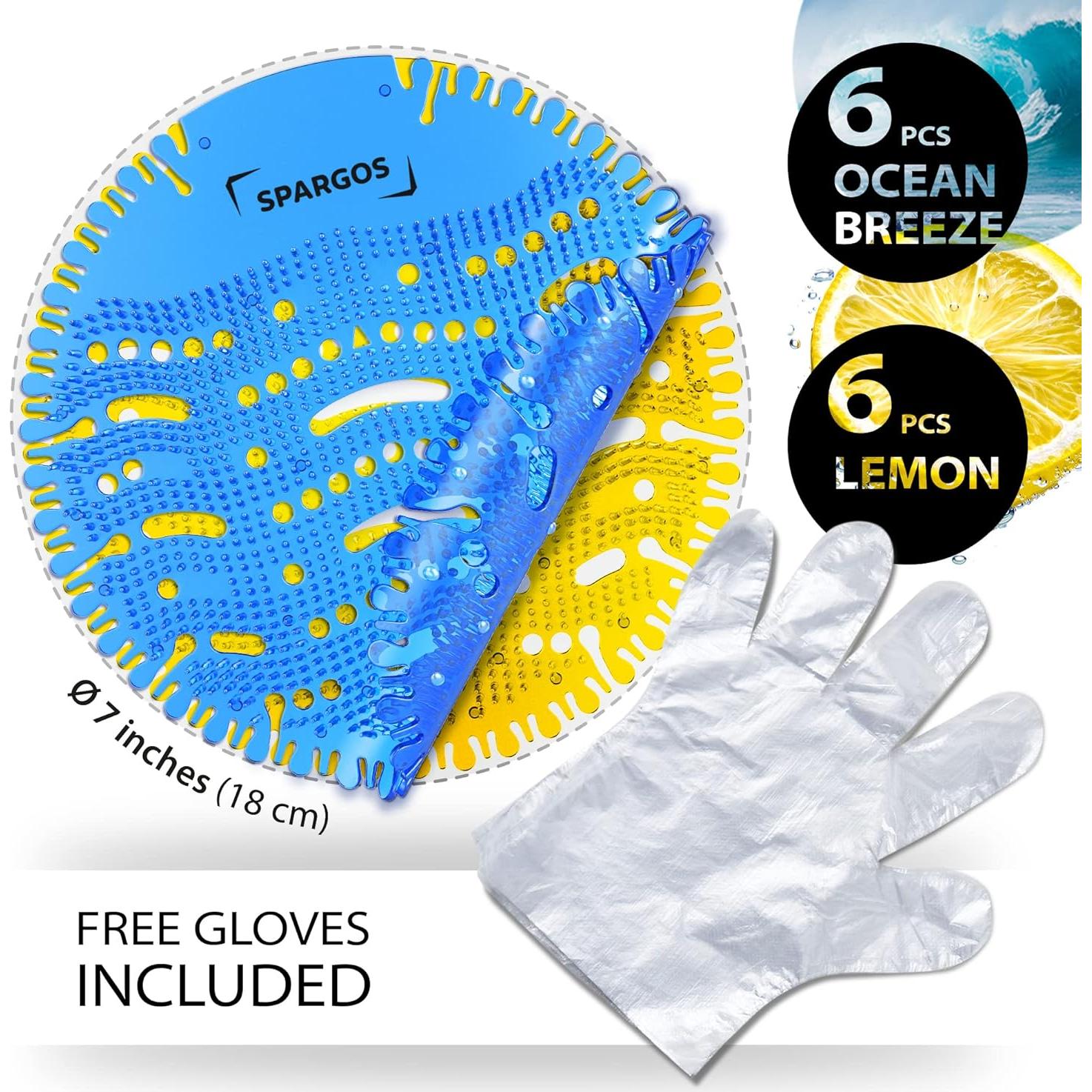 Desodorante de Urinal Spargos - Paquete de 12 Pastillas Aromáticas