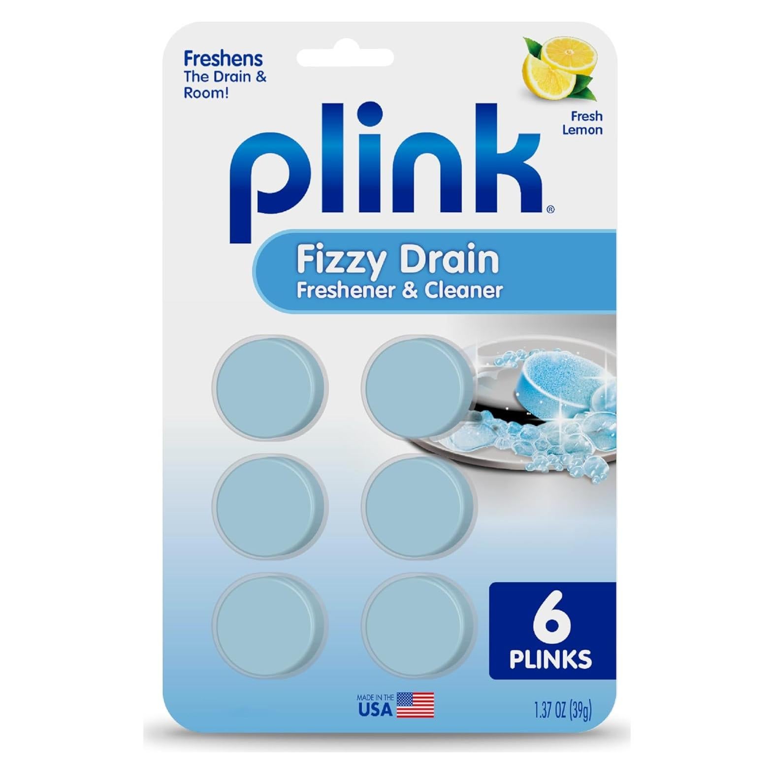 Plink Ambientador y Limpiador de Desagües Limón - 6 Tabletas