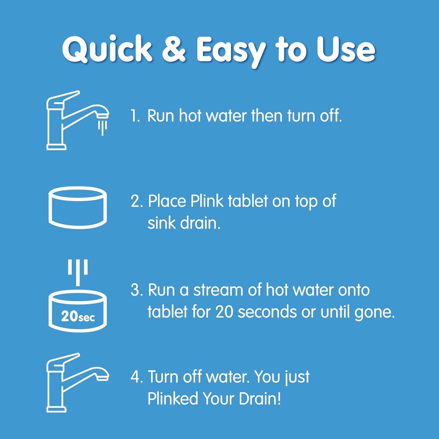 Plink Ambientador y Limpiador de Desagües Limón - 6 Tabletas