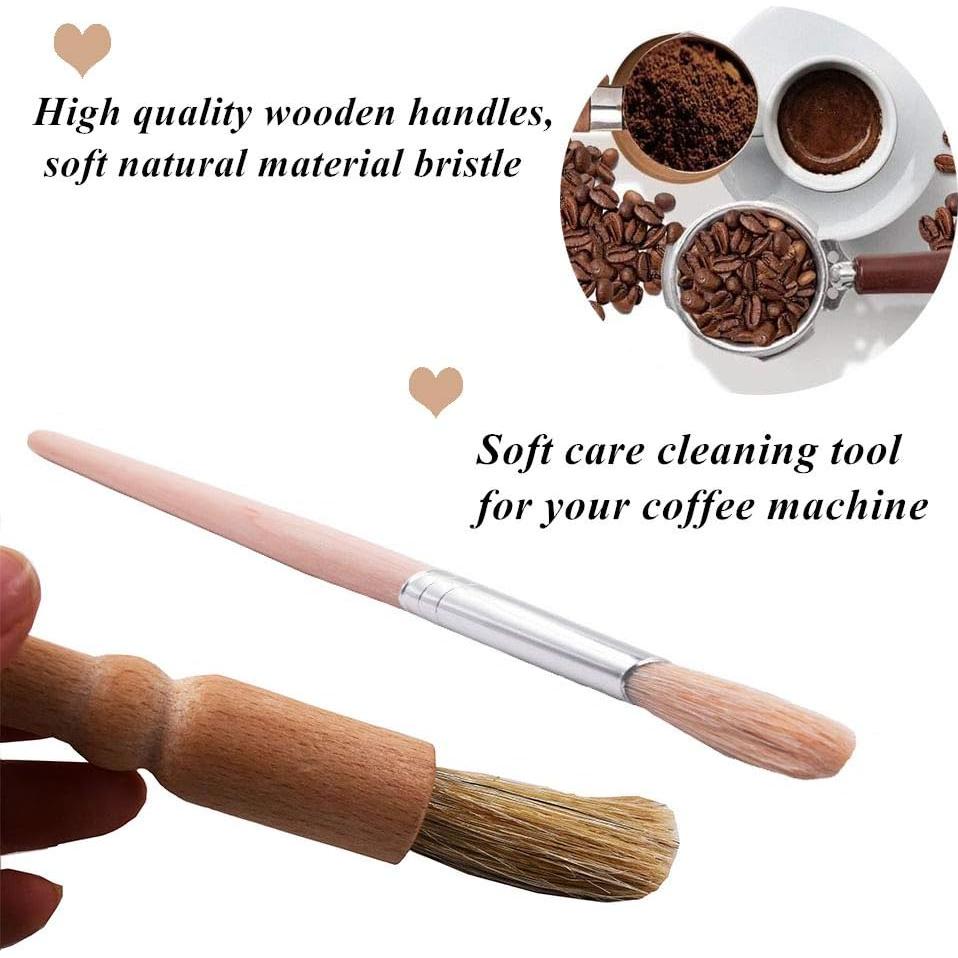 Kit de Cepillos para Café DXary 5 Piezas - Nylon y Madera