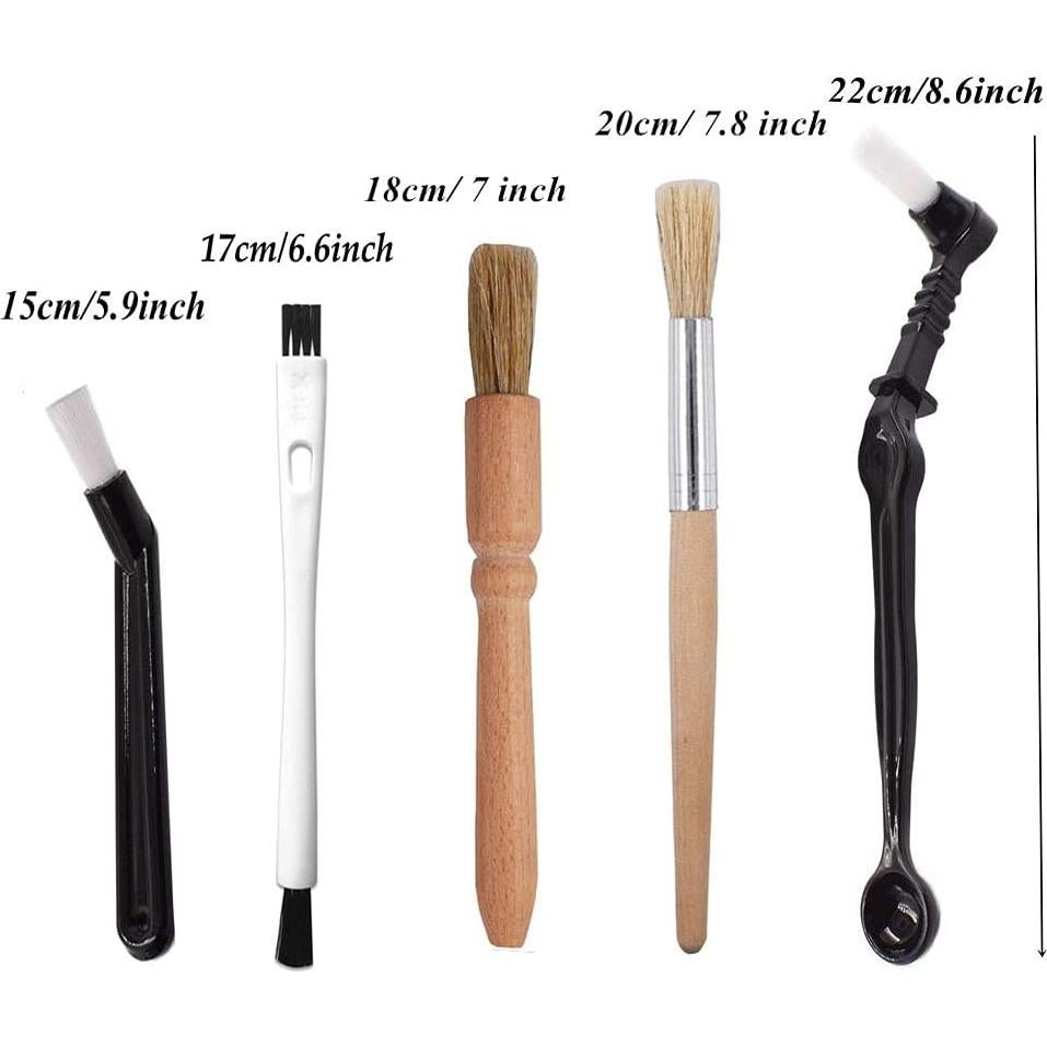 Kit de Cepillos para Café DXary 5 Piezas - Nylon y Madera