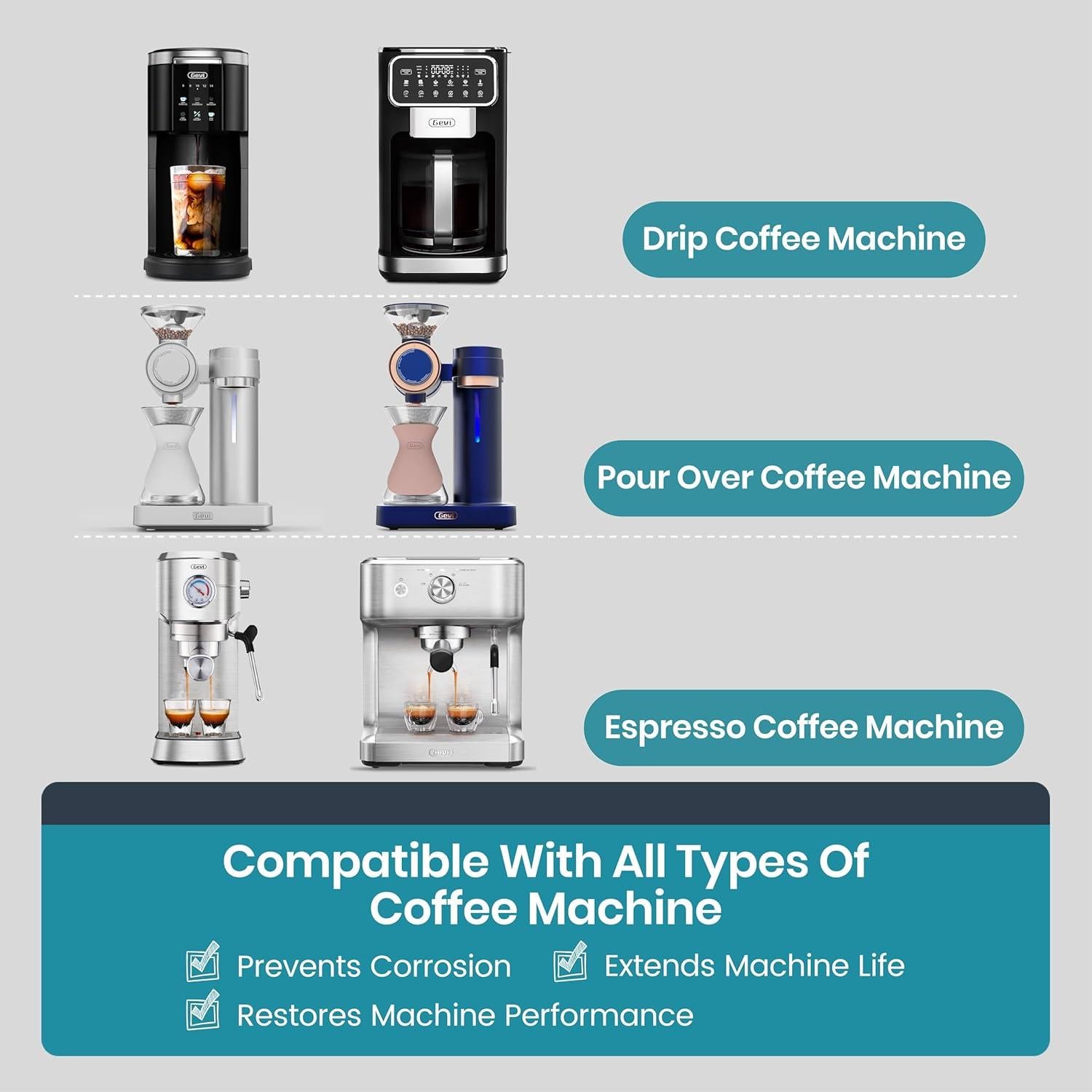 Limpiador de Cafetera Gevi 280g - 8 Usos Ácido Cítrico Orgánico