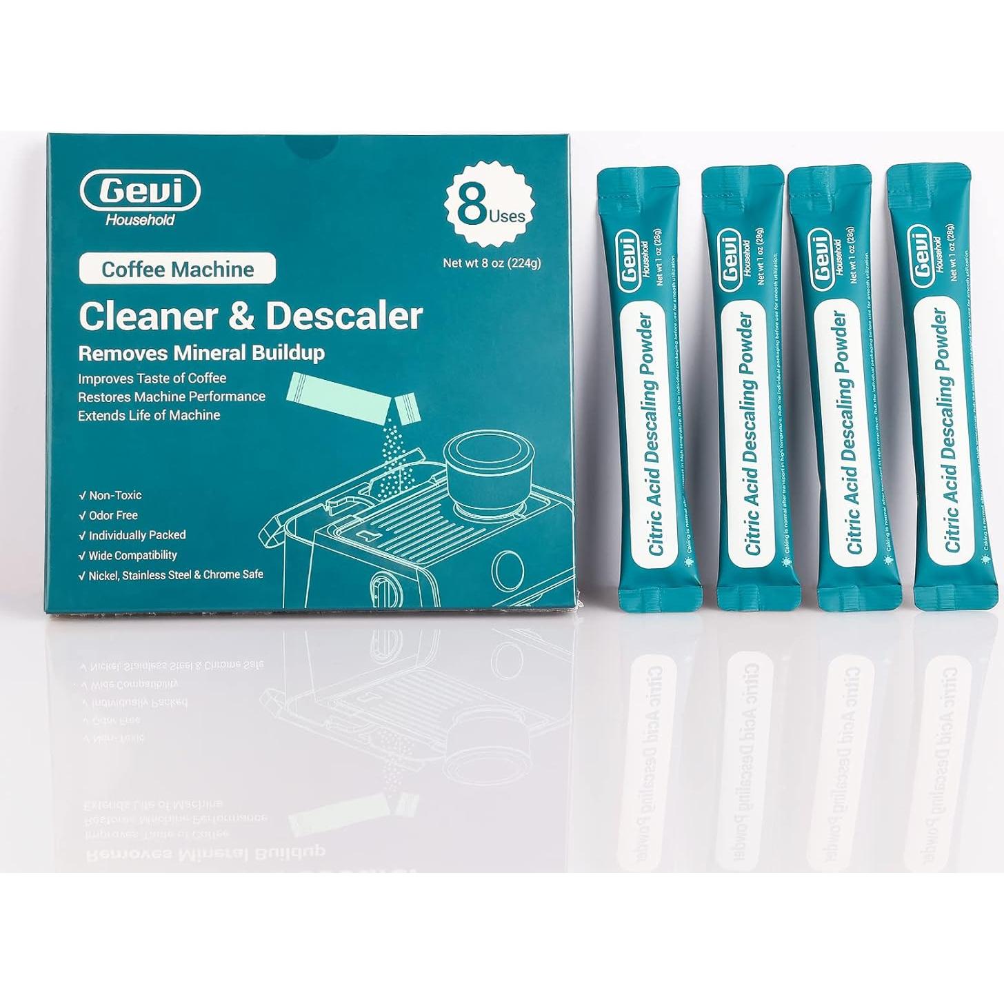 Limpiador de Cafetera Gevi 280g - 8 Usos Ácido Cítrico Orgánico