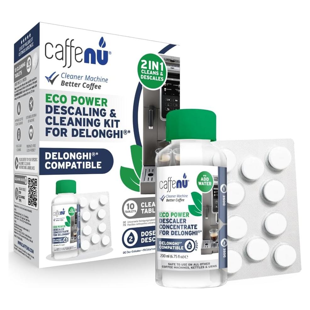 Kit de Limpieza y Descalcificación Caffenu para Cafeteras DeLonghi