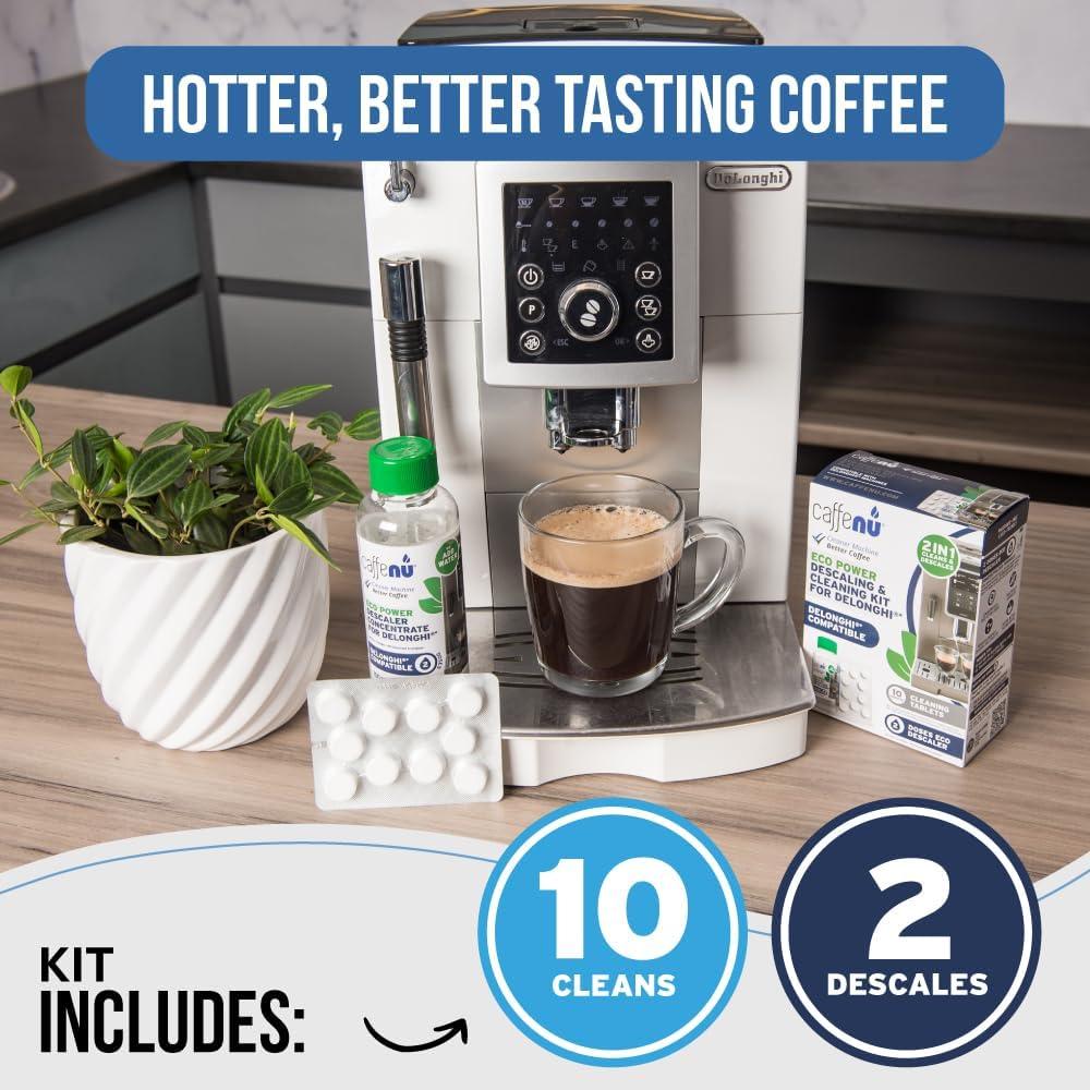 Kit de Limpieza y Descalcificación Caffenu para Cafeteras DeLonghi