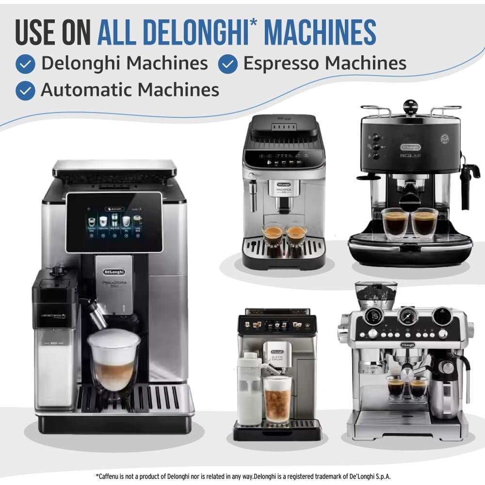 Kit de Limpieza y Descalcificación Caffenu para Cafeteras DeLonghi