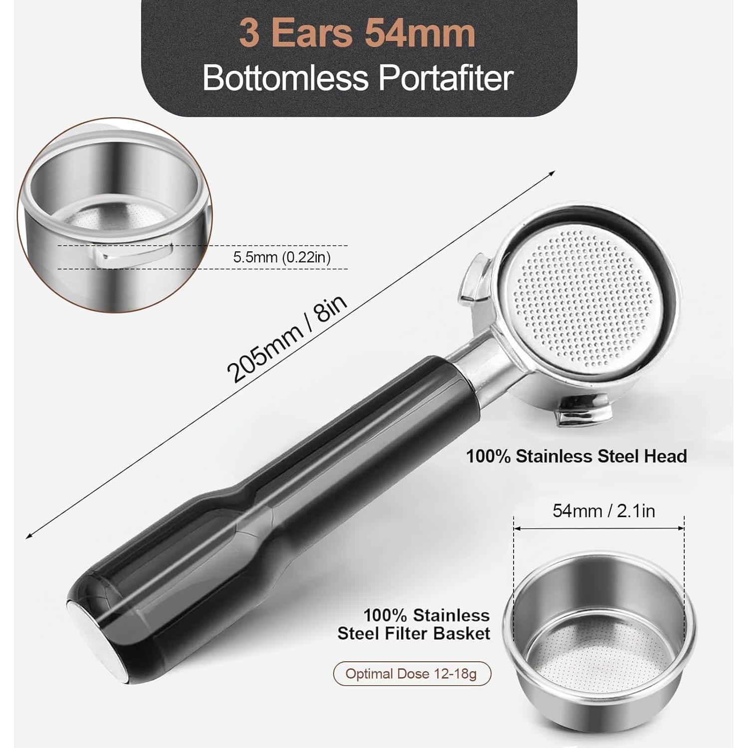 Portafiltro Sin Fondo 54mm WhaleSiper para Breville