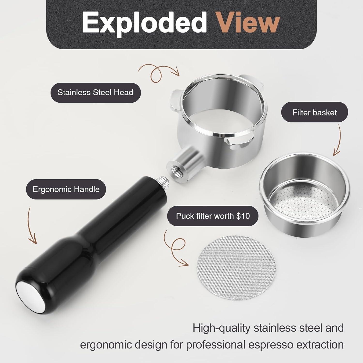 Portafiltro Sin Fondo 54mm WhaleSiper para Breville