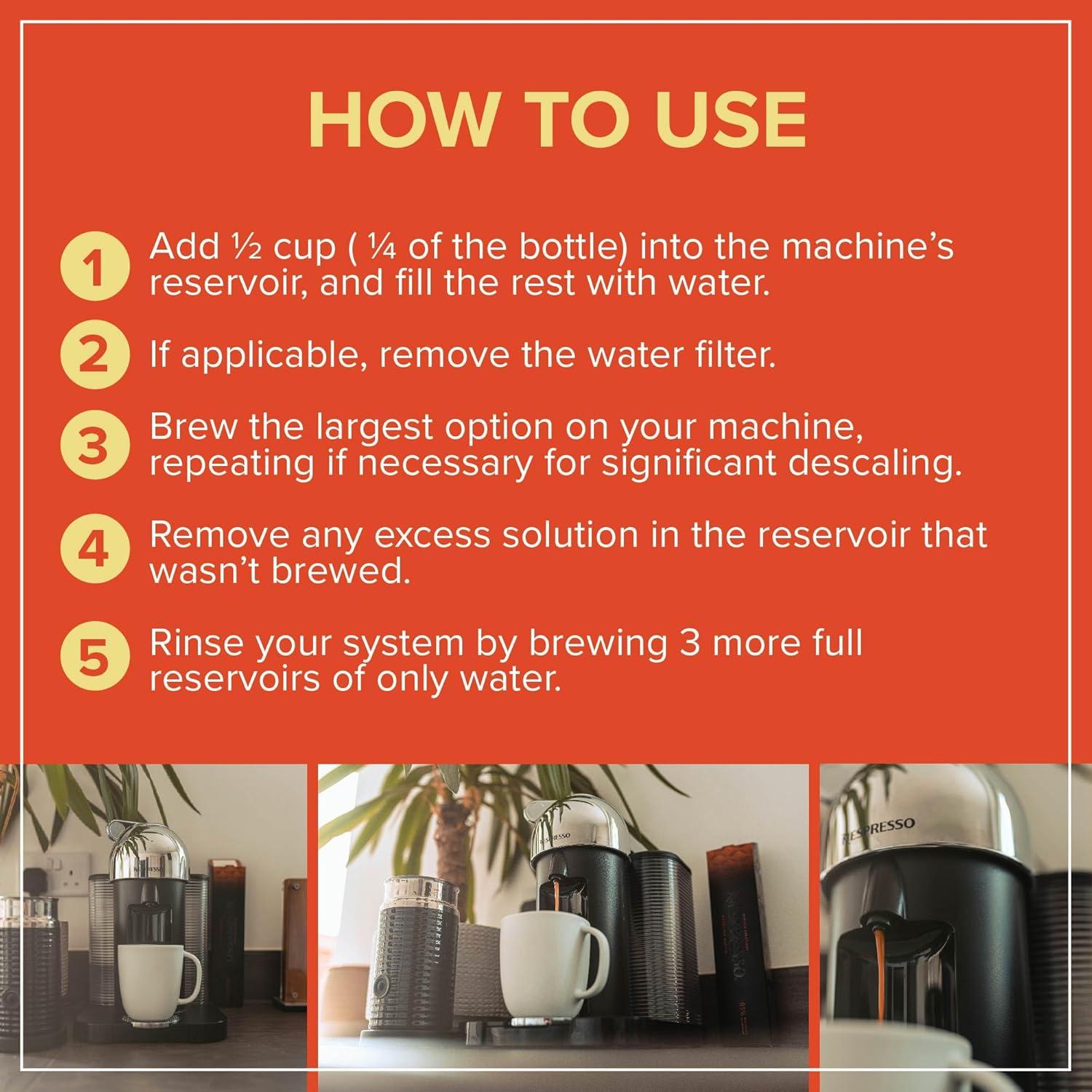 Desincrustante Tillbrook para Cafeteras Nespresso Vertuo - 118ml