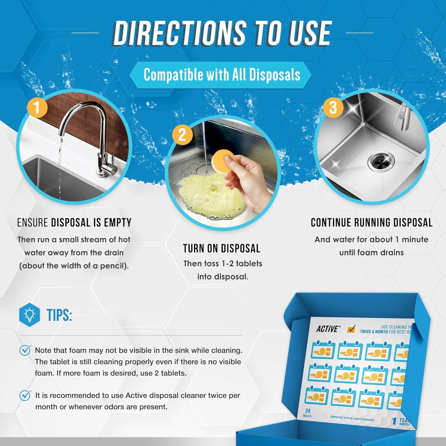 Tabletas de Limpieza Active 48 Unidades - Desincrustante y Desodorante