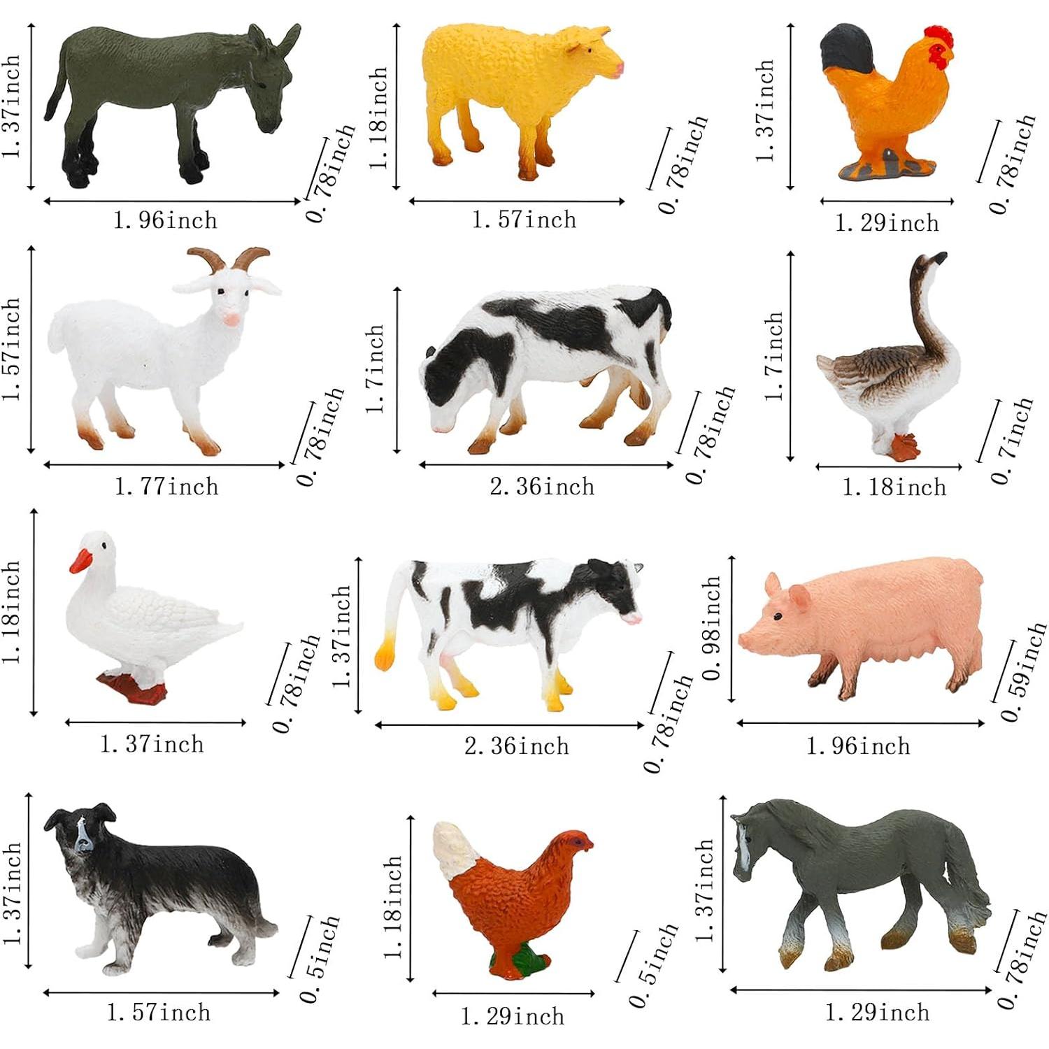 Juego de Figuras de Animales de Granja ONSET 27 Piezas