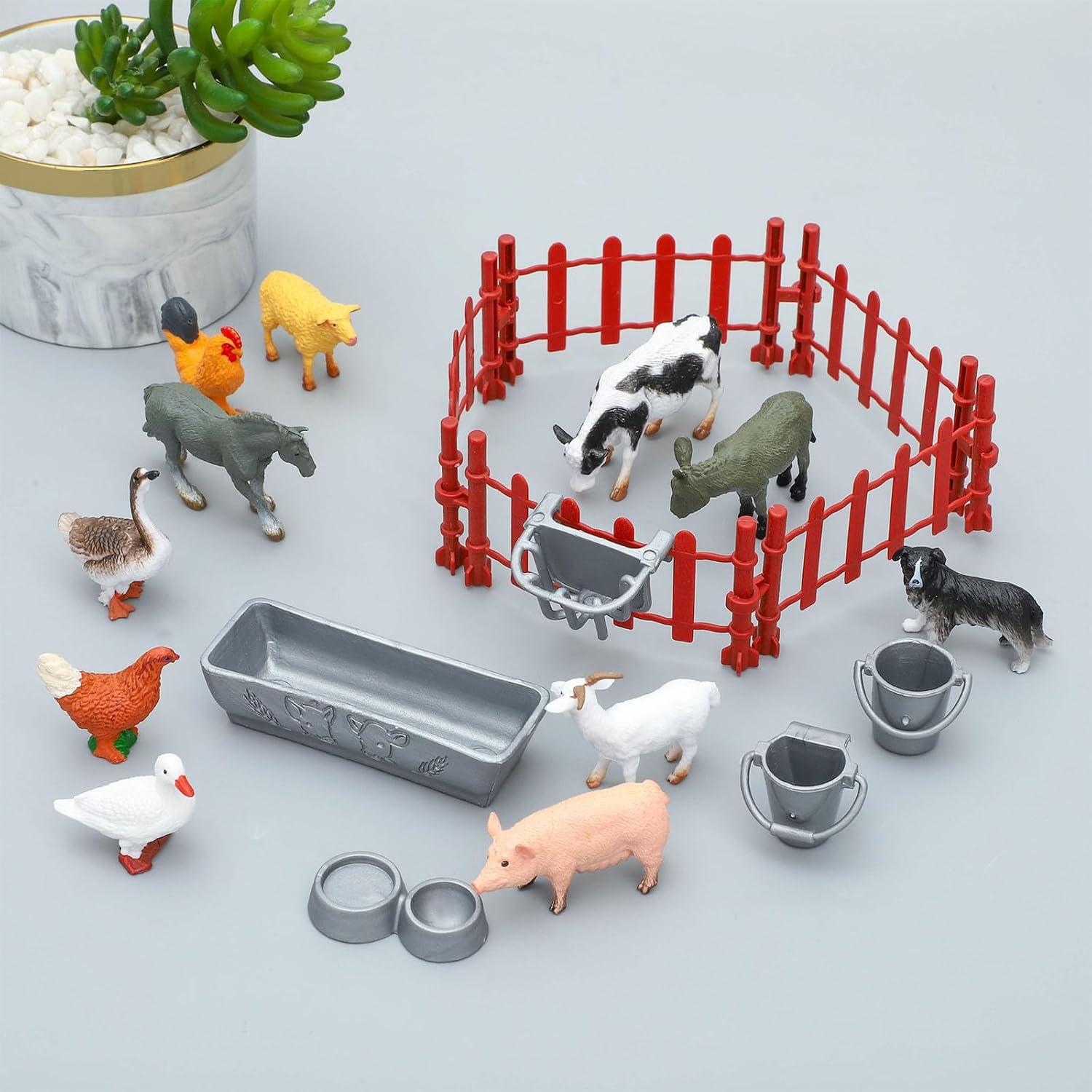 Juego de Figuras de Animales de Granja ONSET 27 Piezas