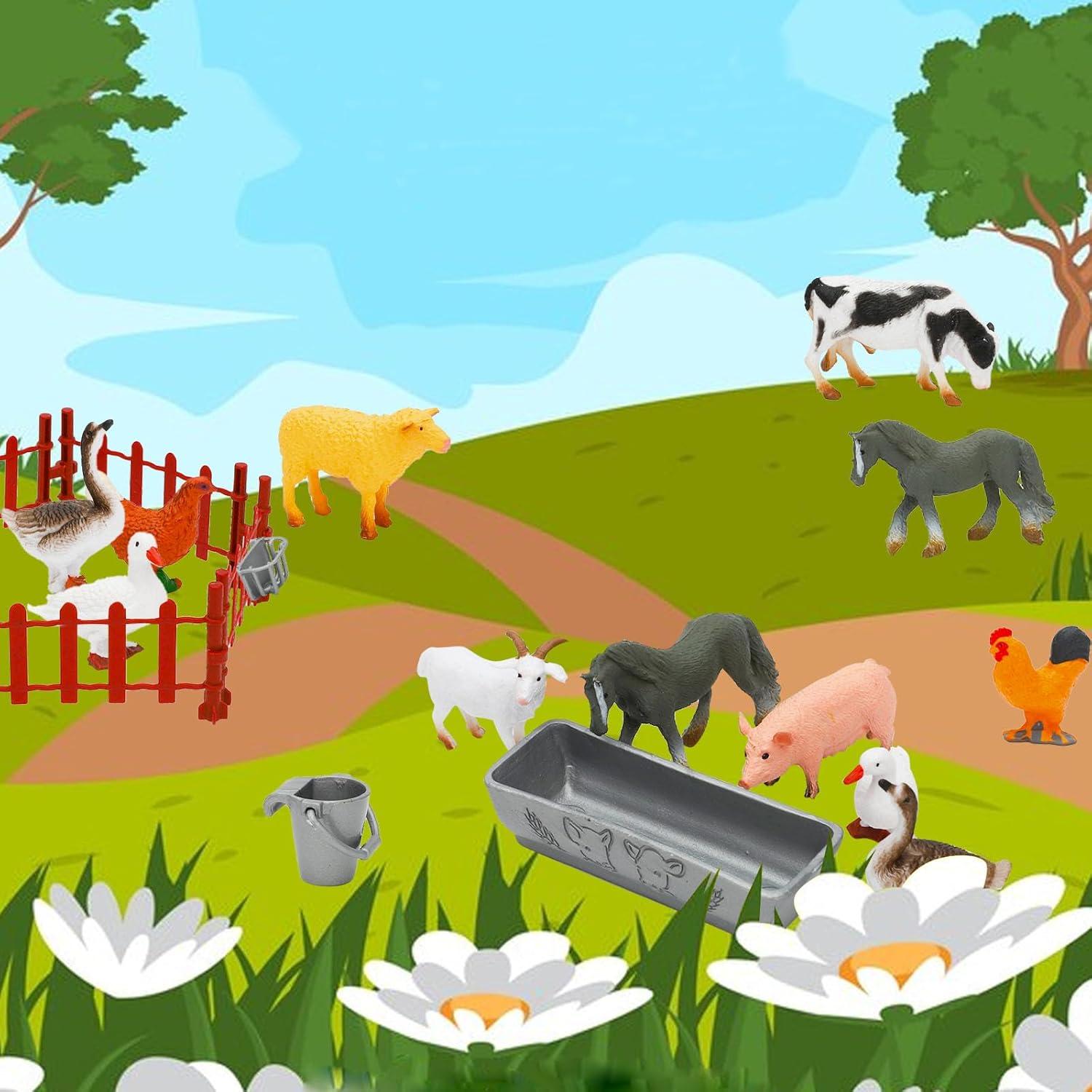 Juego de Figuras de Animales de Granja ONSET 27 Piezas