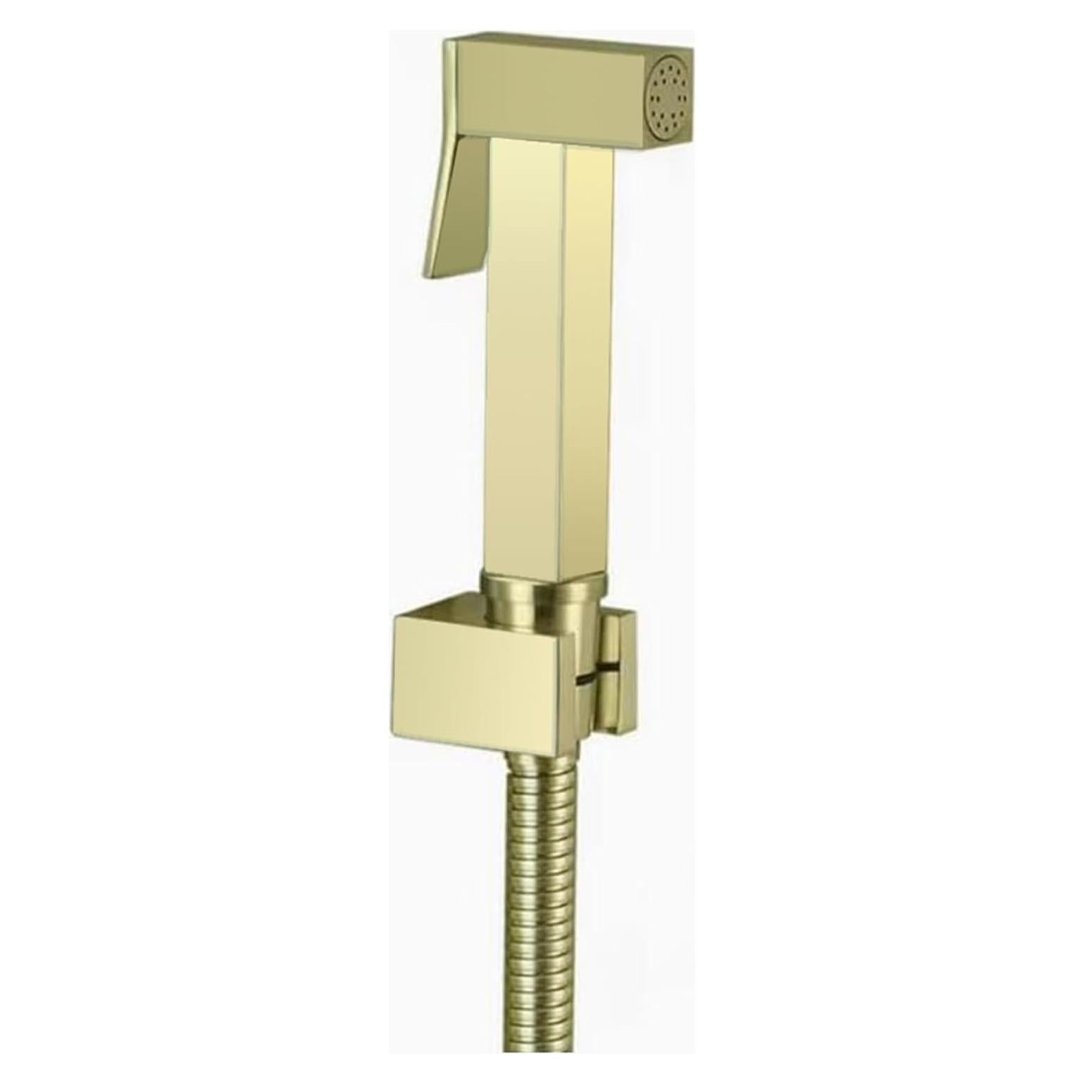 Rociador de Bidet de Mano HOMCBEC Dorado Cepillado con Soporte y Manguera