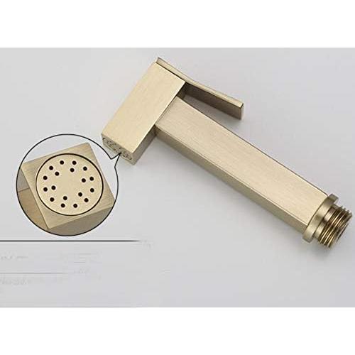 Rociador de Bidet de Mano HOMCBEC Dorado Cepillado con Soporte y Manguera